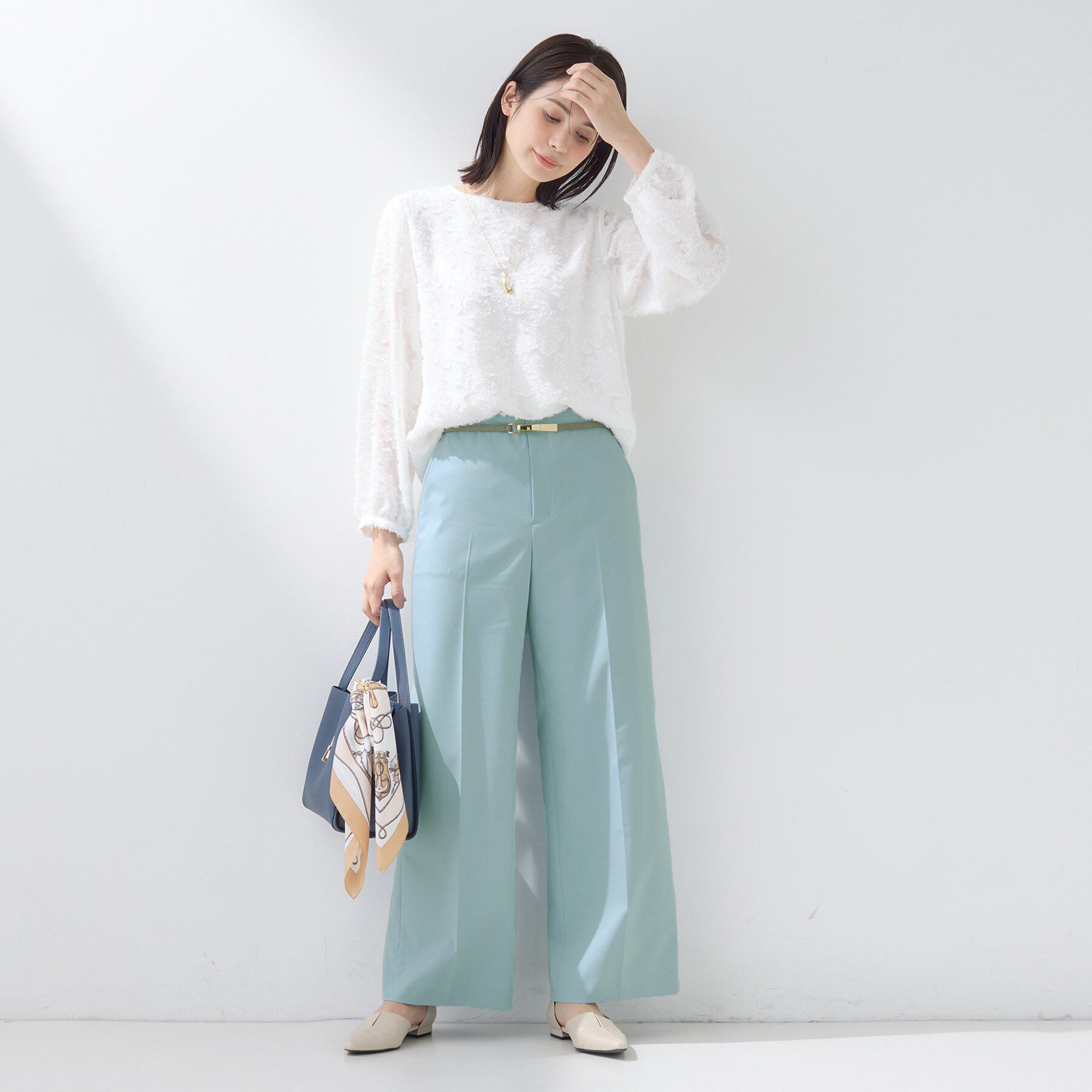 INDIVI「【新作褒められパンツ】快温ワイドパンツ」|その他|