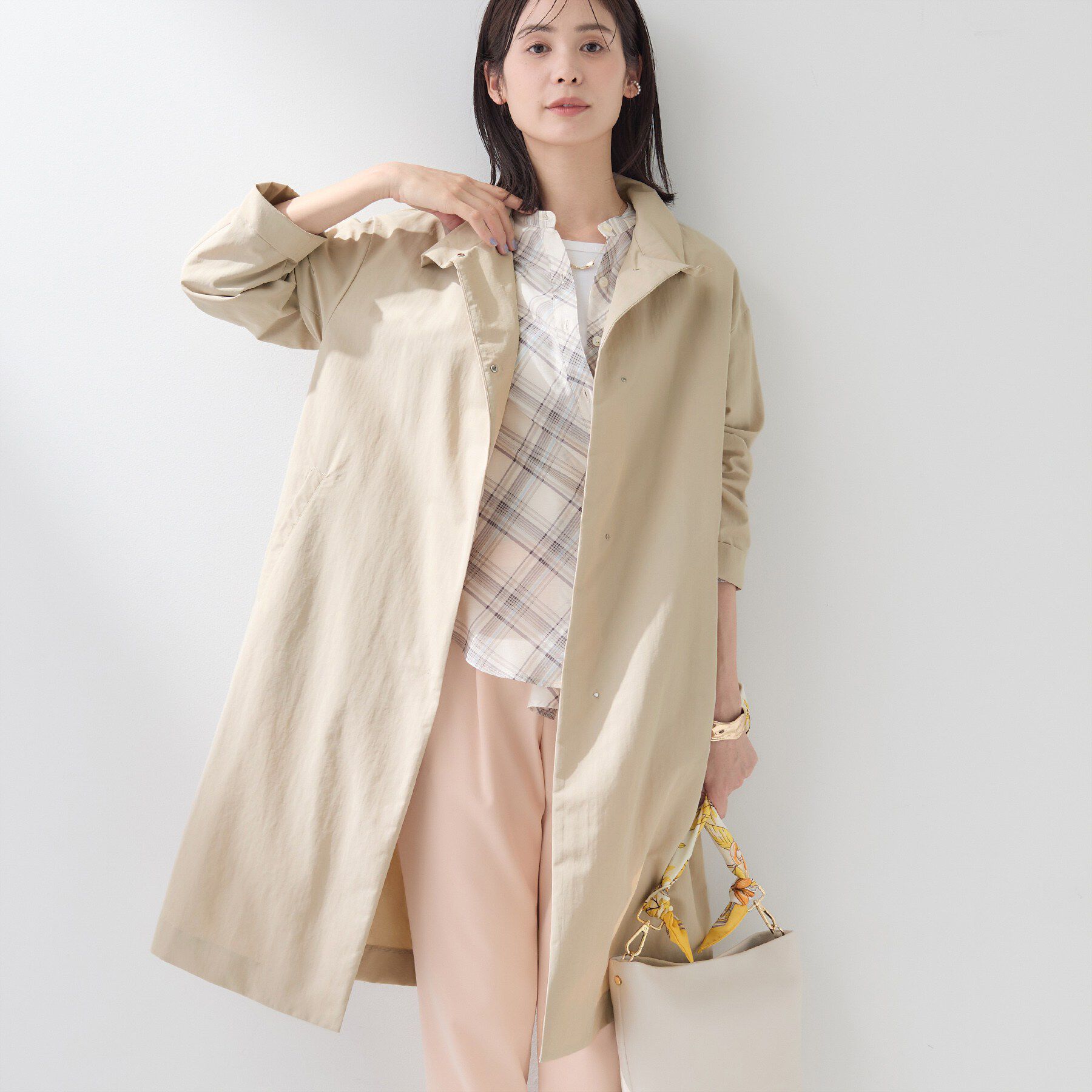 INDIVI「【撥水／軽量】ミニマル スタンドカラーコート」|その他|