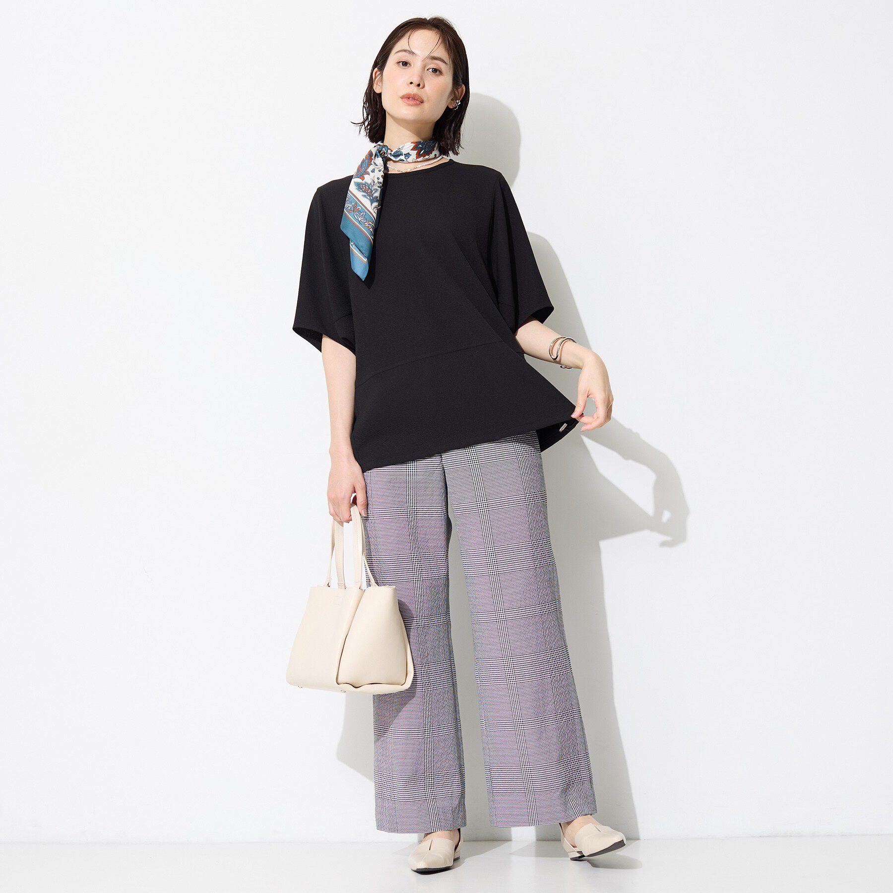 INDIVI「【洗える／2WAY／裾ドロスト付き】 ドルマンスリーブチュニックトップス」|Tシャツ・カットソー|