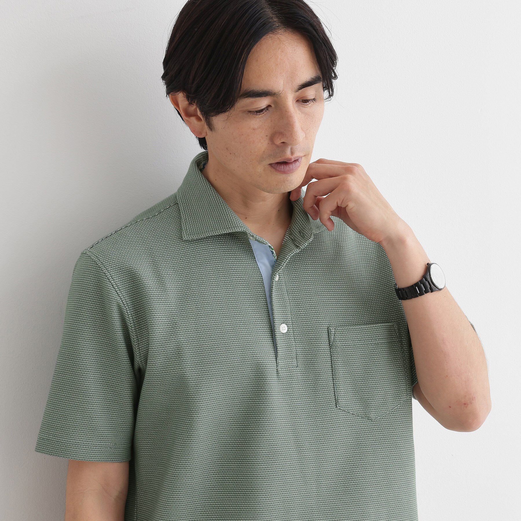 TAKEO KIKUCHI「【抗菌防臭／9色5サイズ展開】ハニカムメランジ ポロシャツ」|ポロシャツ|