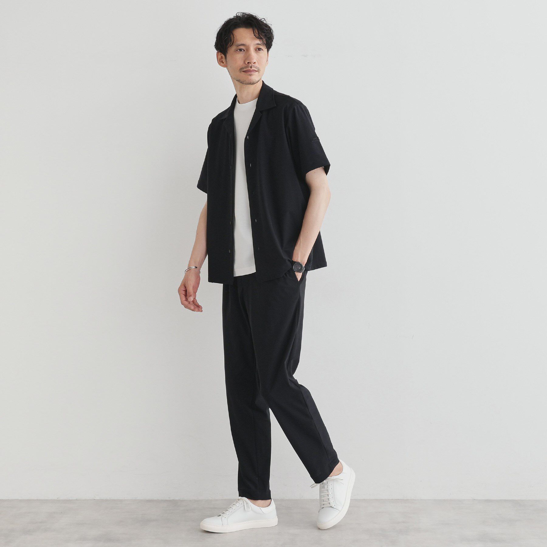 TAKEO KIKUCHI「【COOL CITY WEAR】エアートール オープンカラーシャツ /接触冷感・通気性」|シャツ・ブラウス|