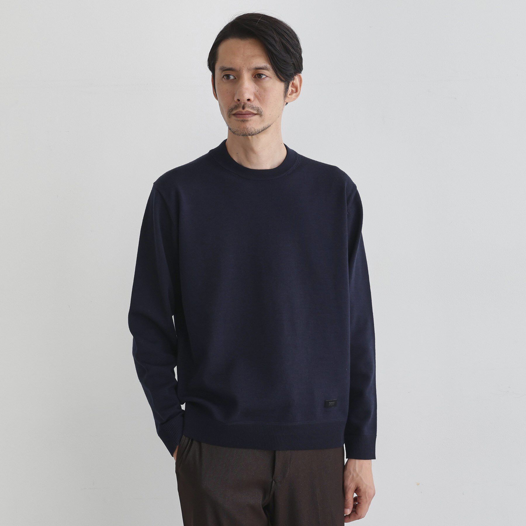 TAKEO KIKUCHI「【Sサイズ～】アンチピリング テーラードネック ニット」|ニット・セーター|