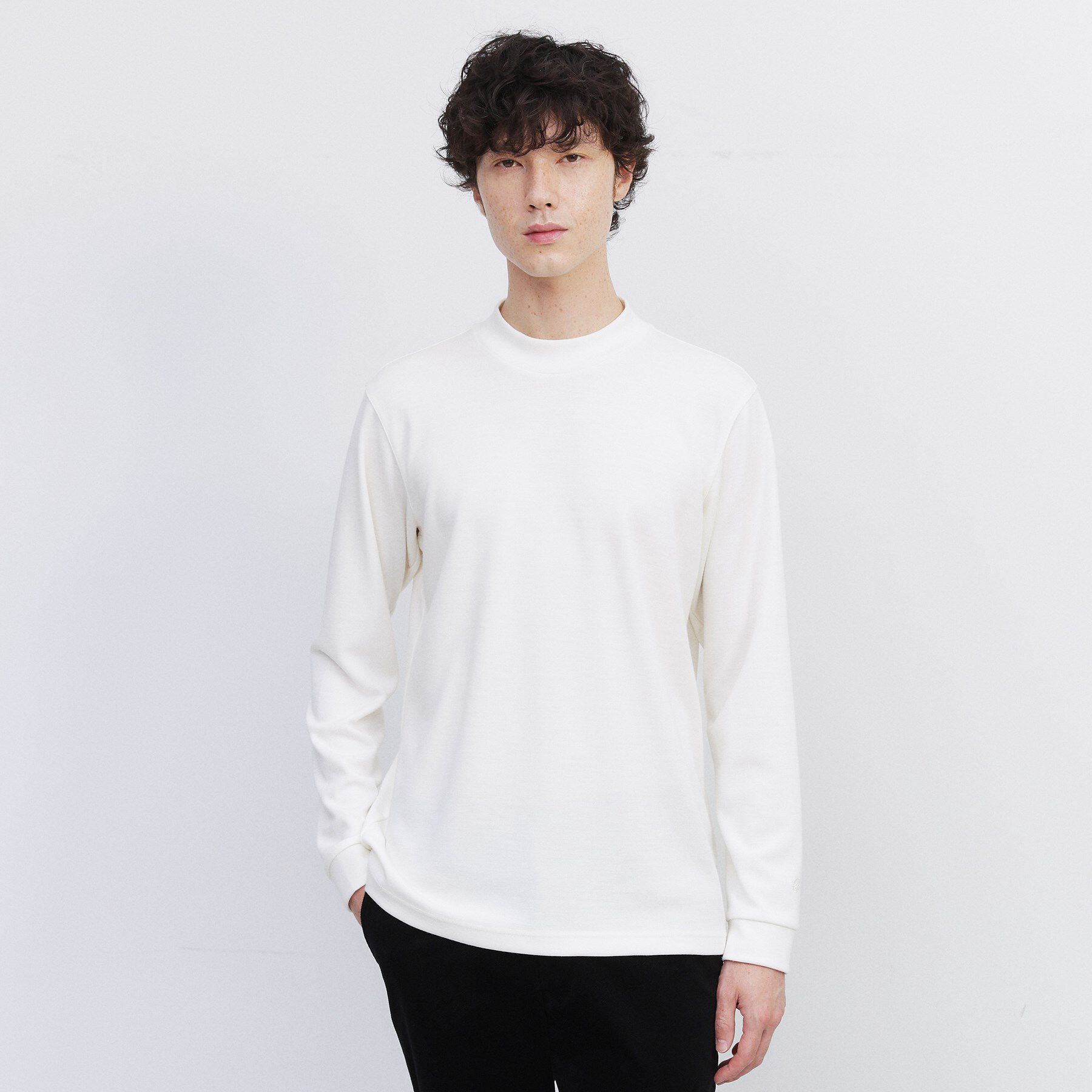 TAKEO KIKUCHI「ウール混 モックネック プルオーバー」|Tシャツ・カットソー|