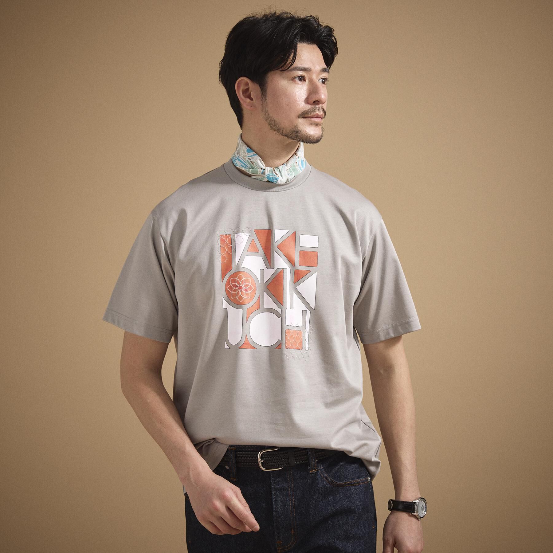 TAKEO KIKUCHI「ロゴグラフィック プリントTシャツ」|Tシャツ・カットソー|