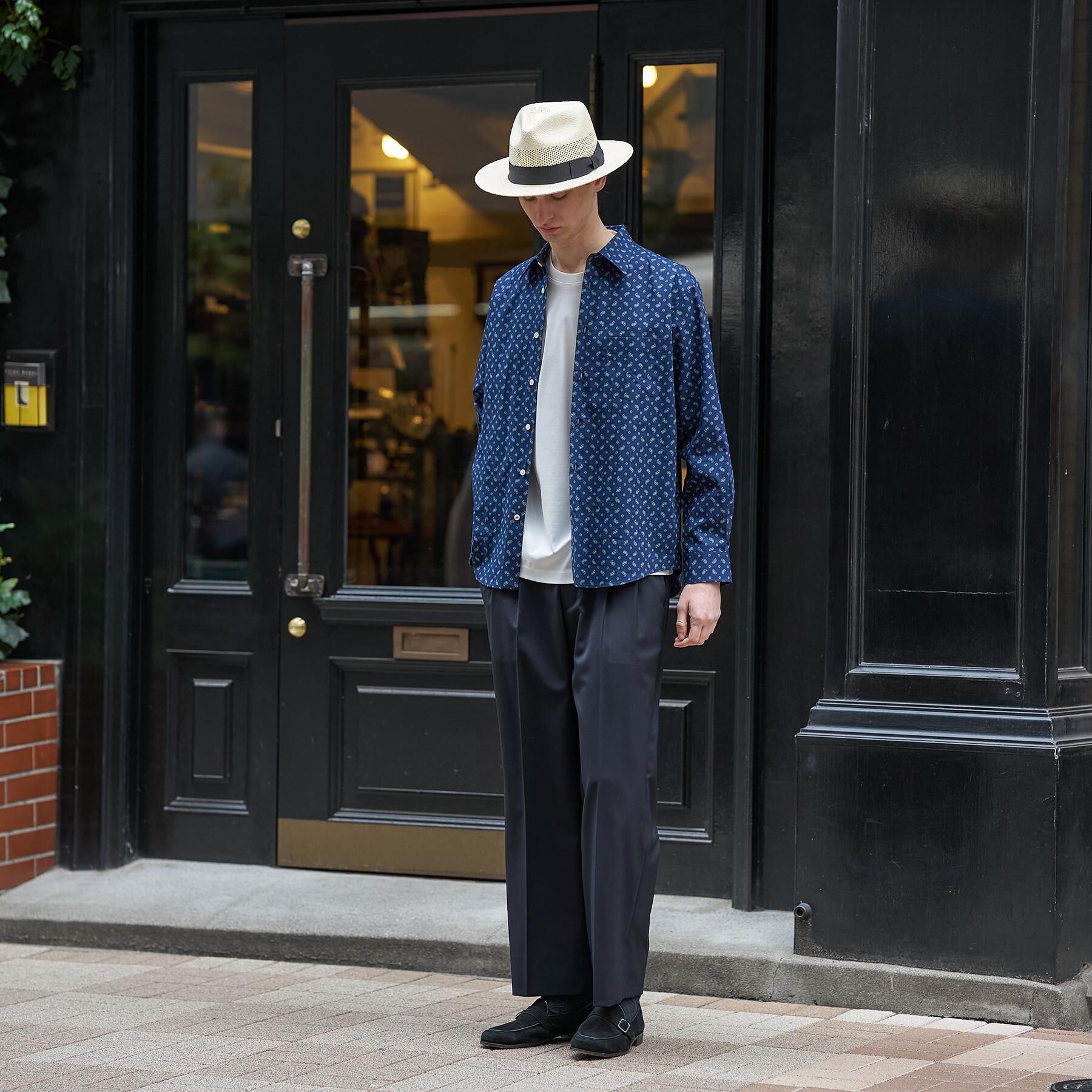 TAKEO KIKUCHI「【BOWLER HAT LABEL】小紋ペイズリープリント 長袖シャツ」|シャツ・ブラウス|