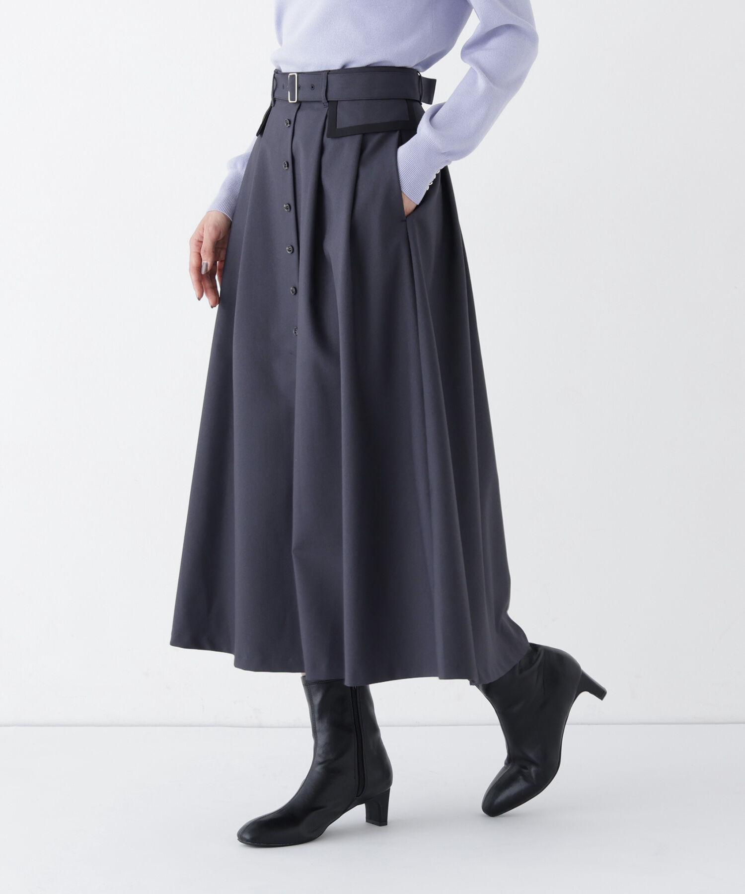  「＜CLASSY.11月号掲載＞トレンチディティールスカート」|スカート|