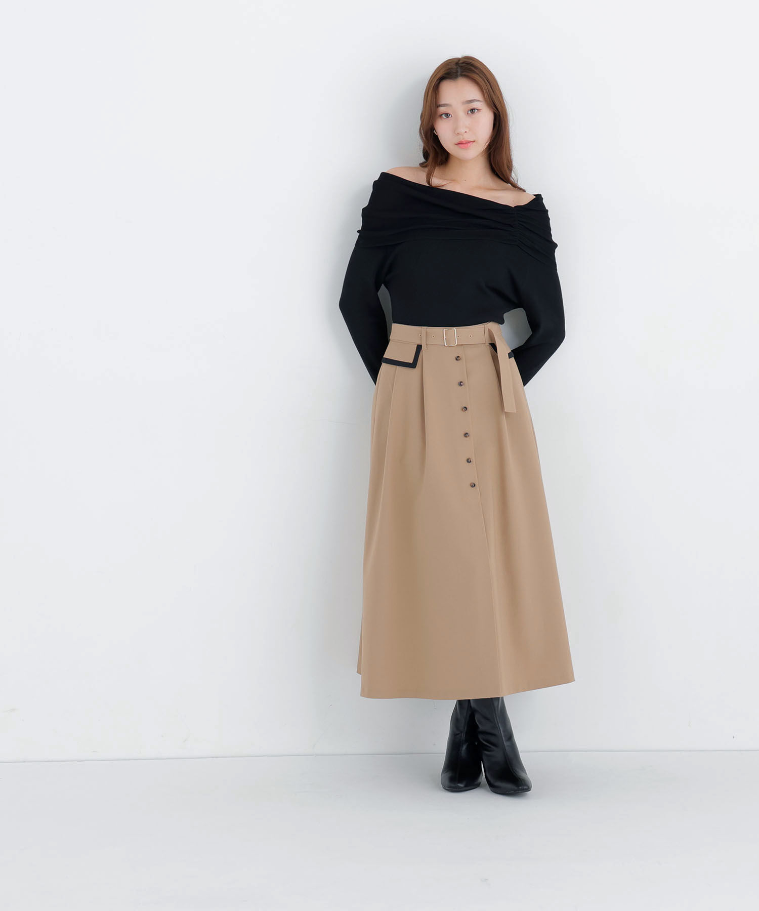  「＜CLASSY.11月号掲載＞トレンチディティールスカート」|スカート|