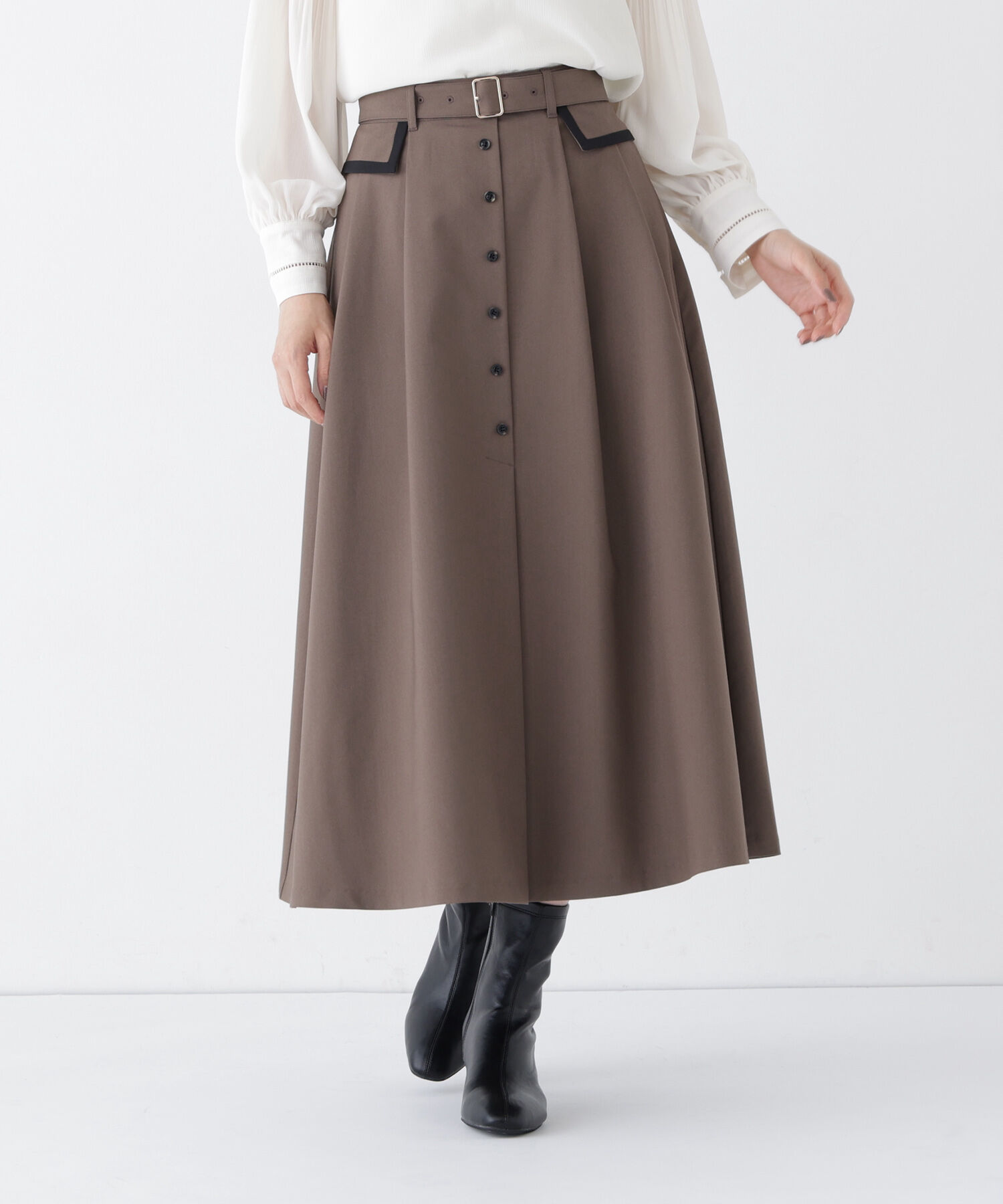  「＜CLASSY.11月号掲載＞トレンチディティールスカート」|スカート|