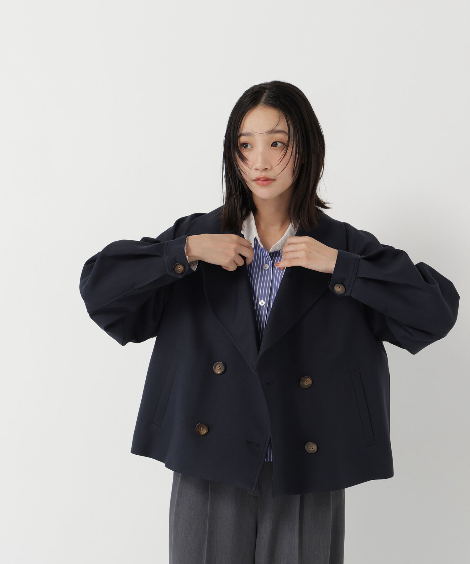  「<ちょうど､いい服>｢おはよう｣から｢おつかれさま｣まで｡ 毎日ﾊｰﾌ 」|ブルゾン・スタジャン|