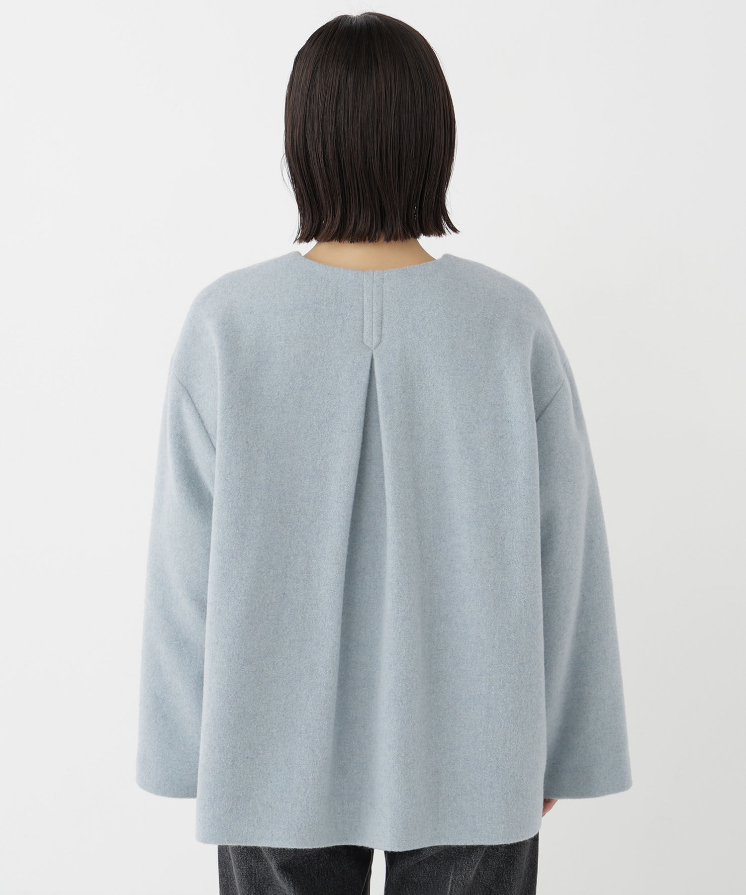  「＜EC限定カラー：イエロー＞カシミヤブレンドハーフコート 26AW」|ブルゾン・スタジャン|