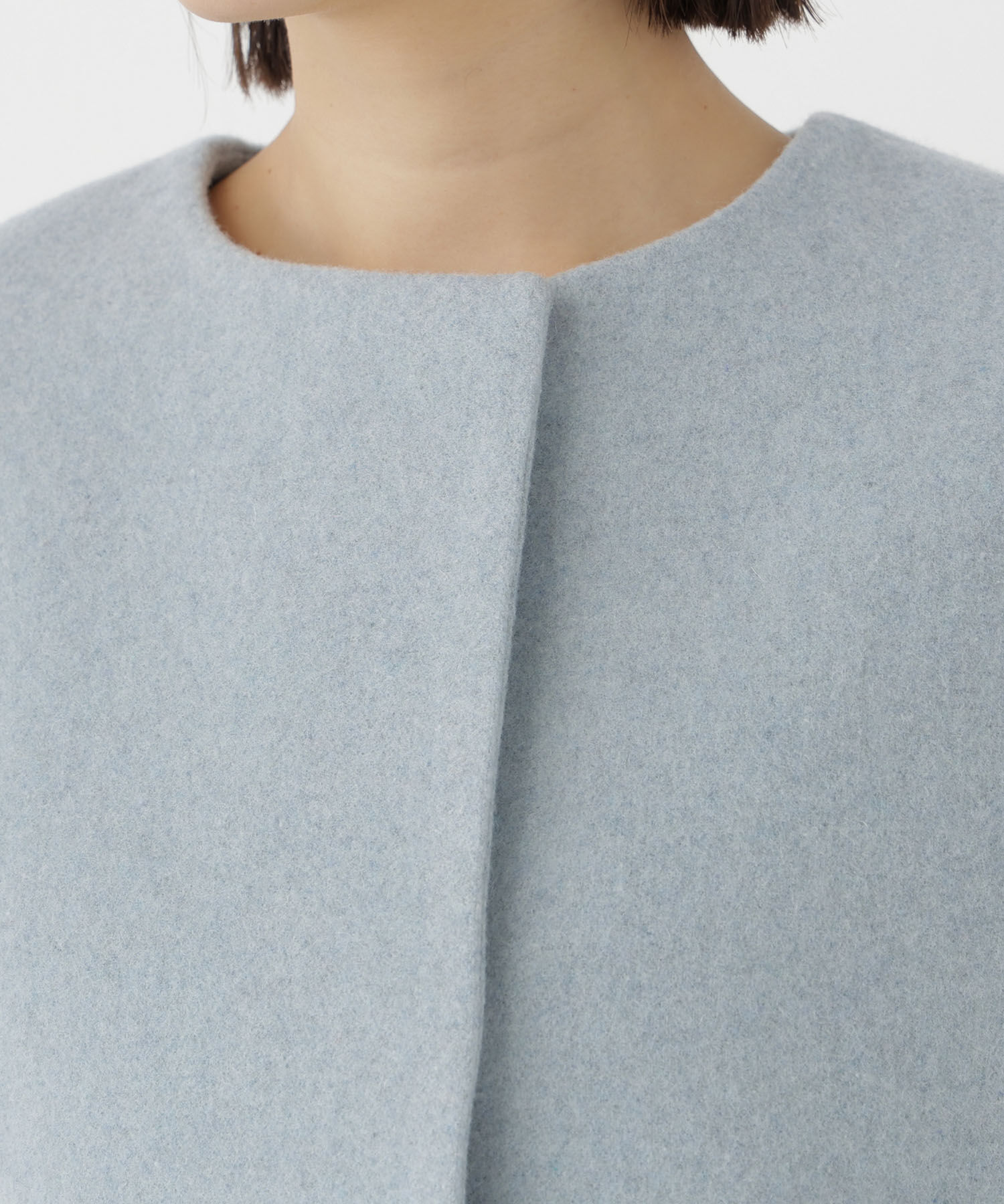  「＜EC限定カラー：イエロー＞カシミヤブレンドハーフコート 26AW」|ブルゾン・スタジャン|