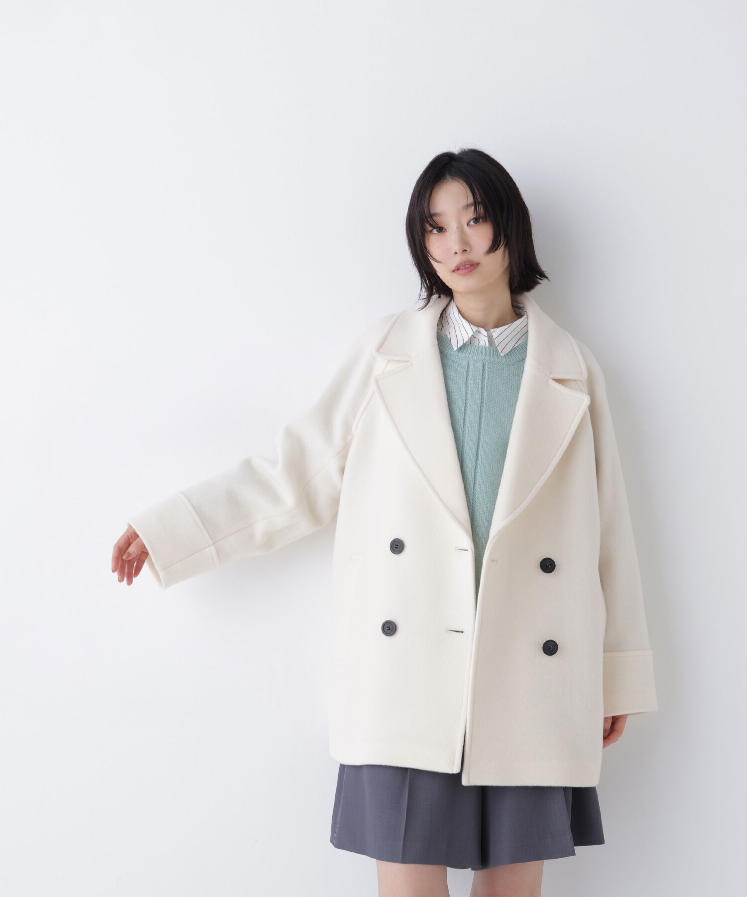  「ダブルブレストミドルコート 26AW」|ブルゾン・スタジャン|