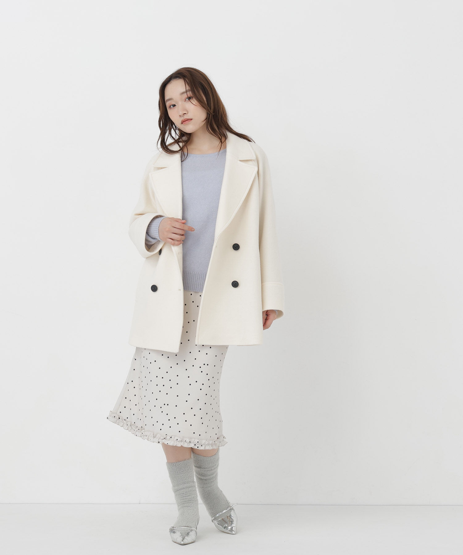  「ダブルブレストミドルコート 26AW」|ブルゾン・スタジャン|
