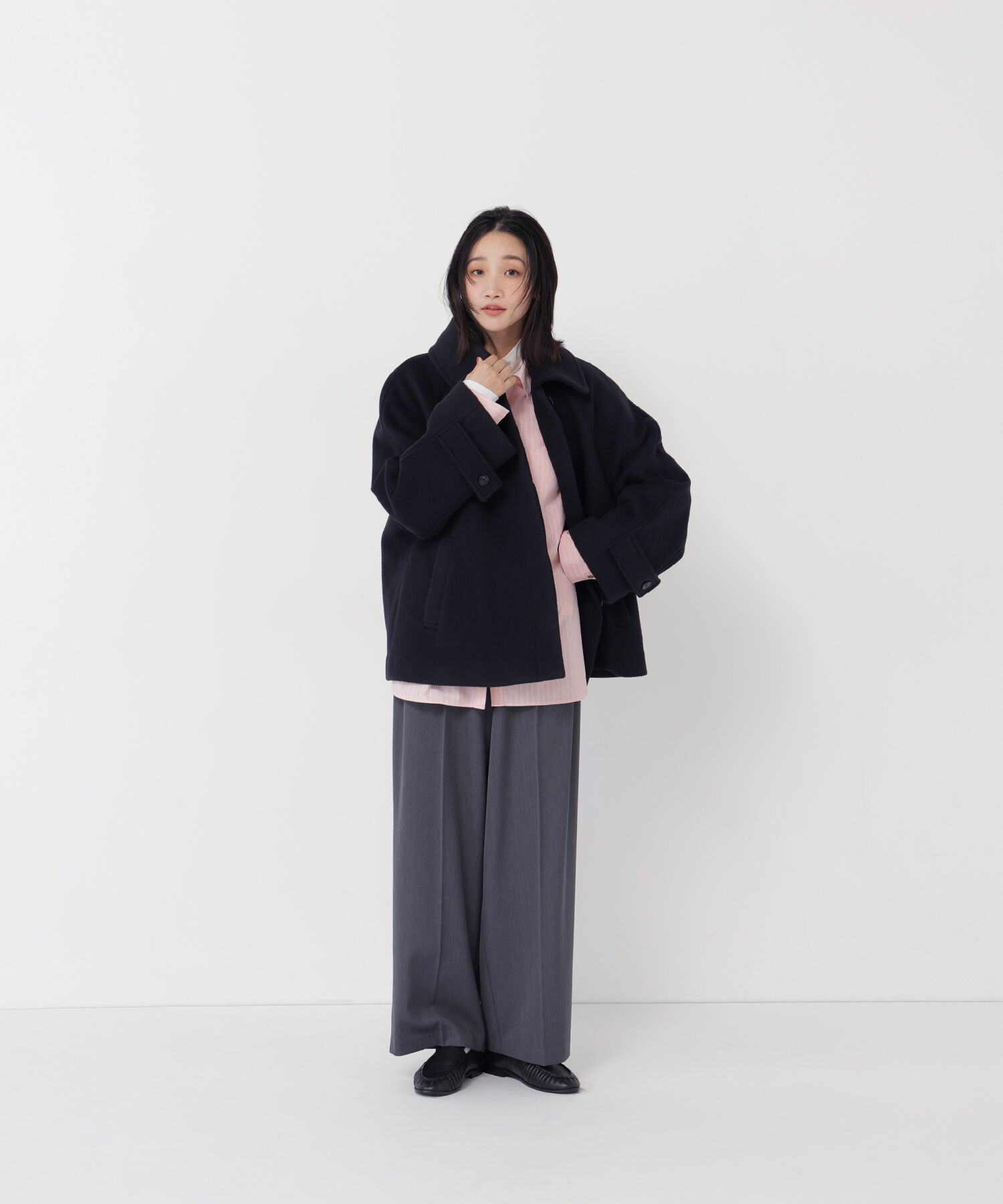  「ステンカラーハーフコート 26AW」|ブルゾン・スタジャン|