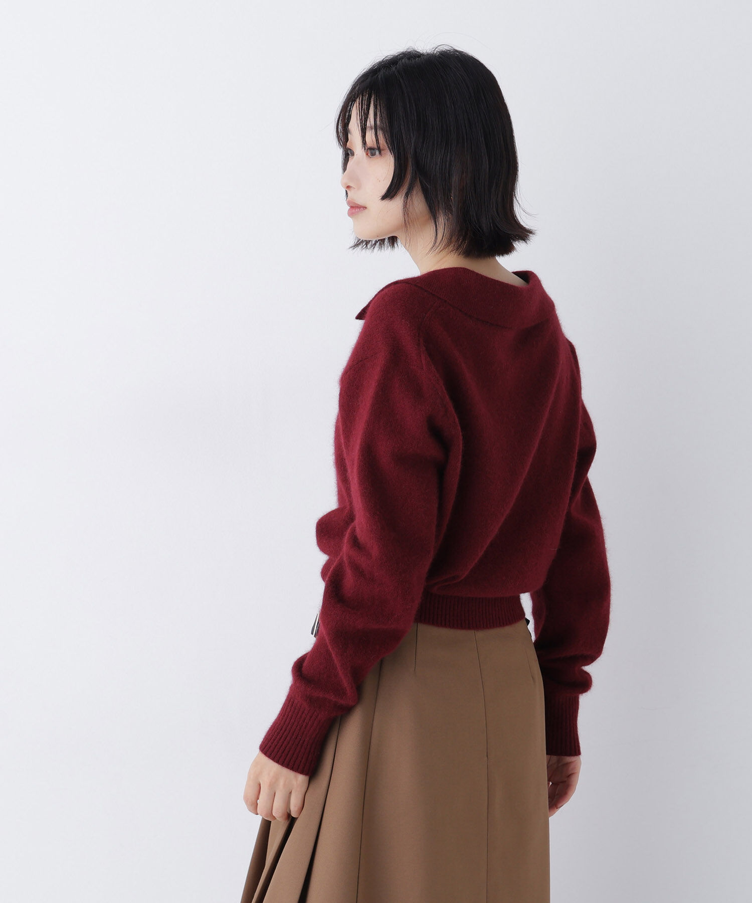  「<WEB限定ｶﾗｰ:ﾗｲﾄｸﾞﾘｰﾝ><ちょうど､いい服>品よく､ゆるく｡ｽ  」|ニット・セーター|