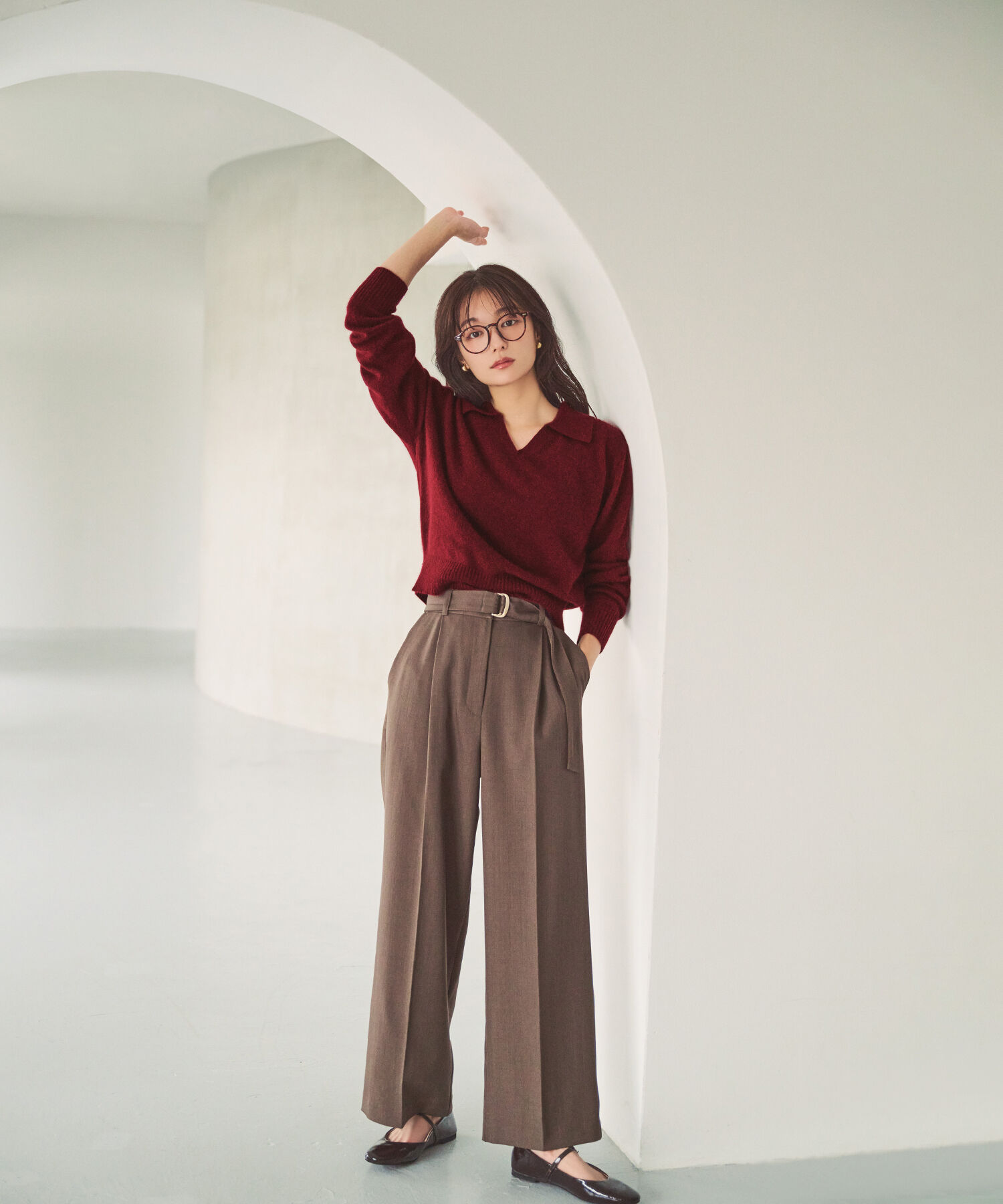  「<WEB限定ｶﾗｰ:ﾗｲﾄｸﾞﾘｰﾝ><ちょうど､いい服>品よく､ゆるく｡ｽ  」|ニット・セーター|