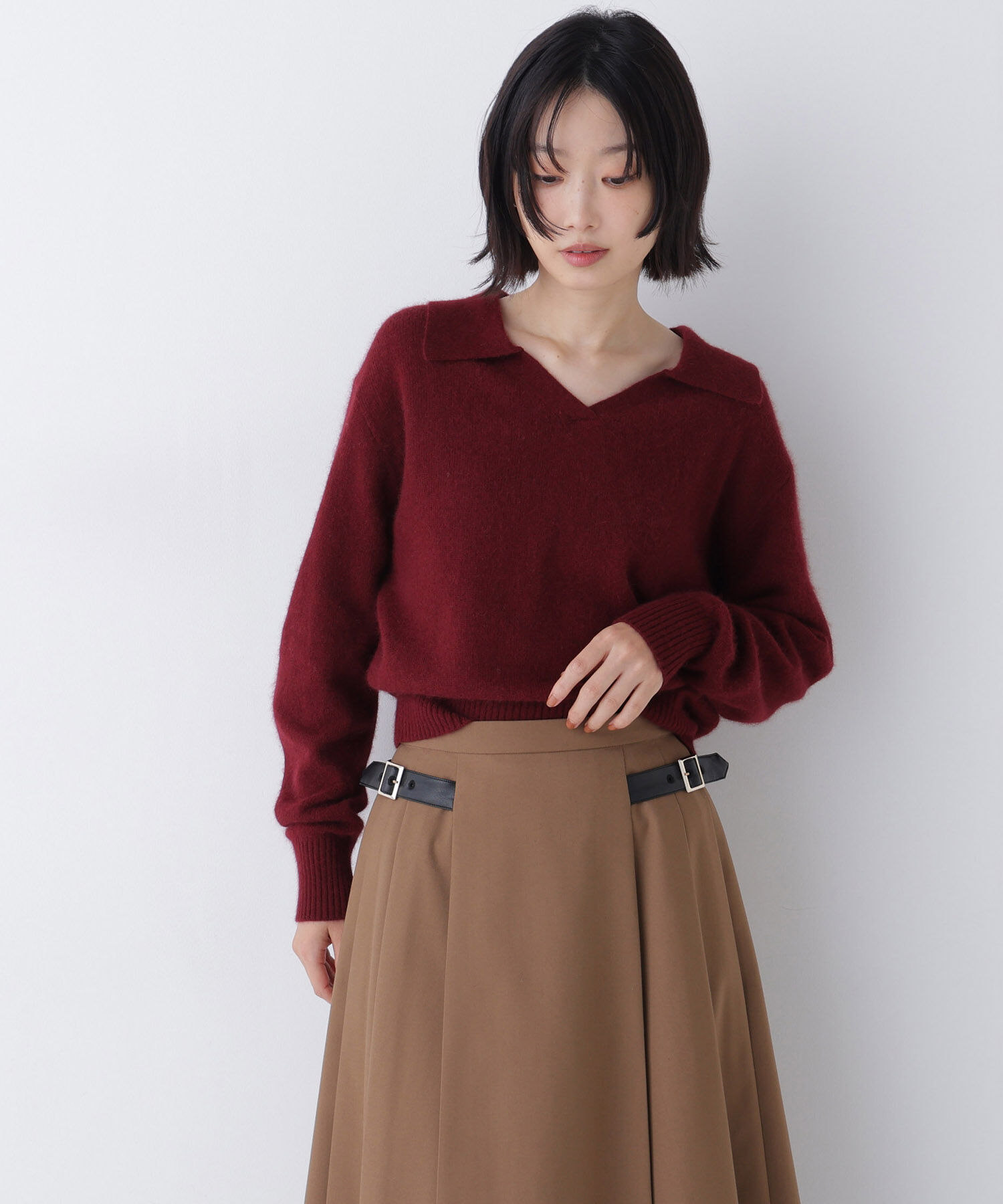  「<WEB限定ｶﾗｰ:ﾗｲﾄｸﾞﾘｰﾝ><ちょうど､いい服>品よく､ゆるく｡ｽ  」|ニット・セーター|