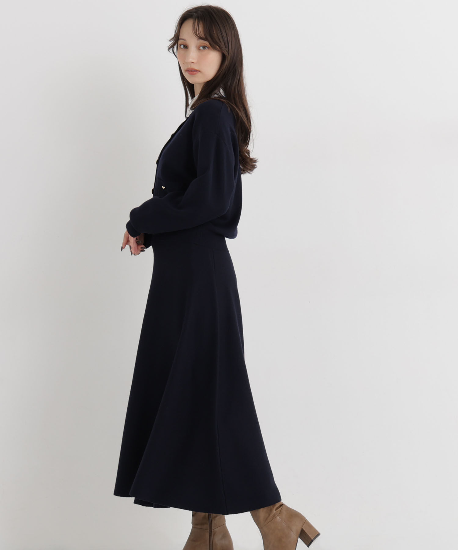  「ダブルフェイスニットセットアップ」|ワンピース|