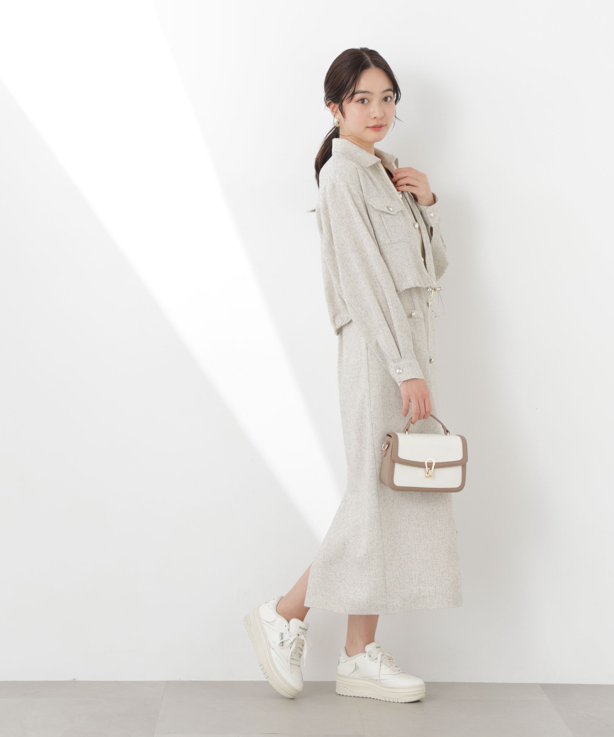 PROPORTION BODY DRESSING「スプリングツイードブルゾン　26SS」|ブルゾン・スタジャン|