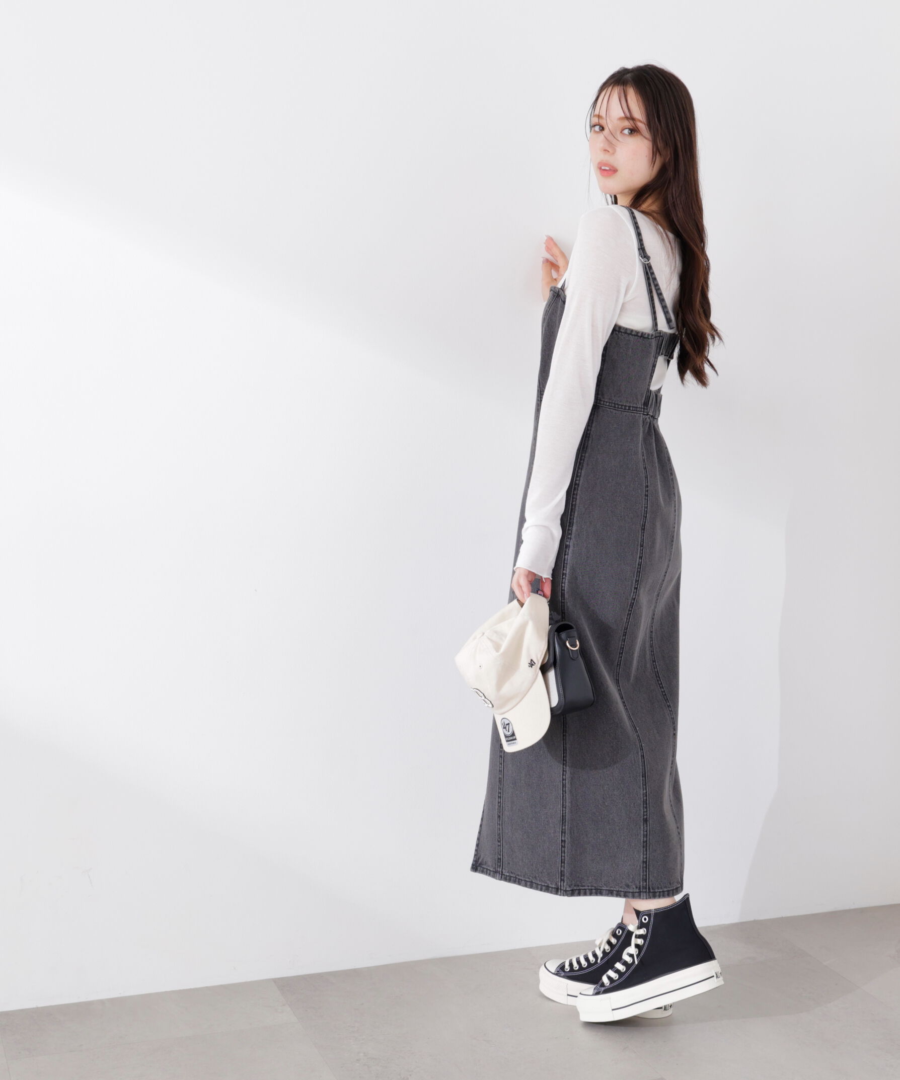 PROPORTION BODY DRESSING「〈a/mie〉デニムジャンスカ　26SS」|ワンピース|