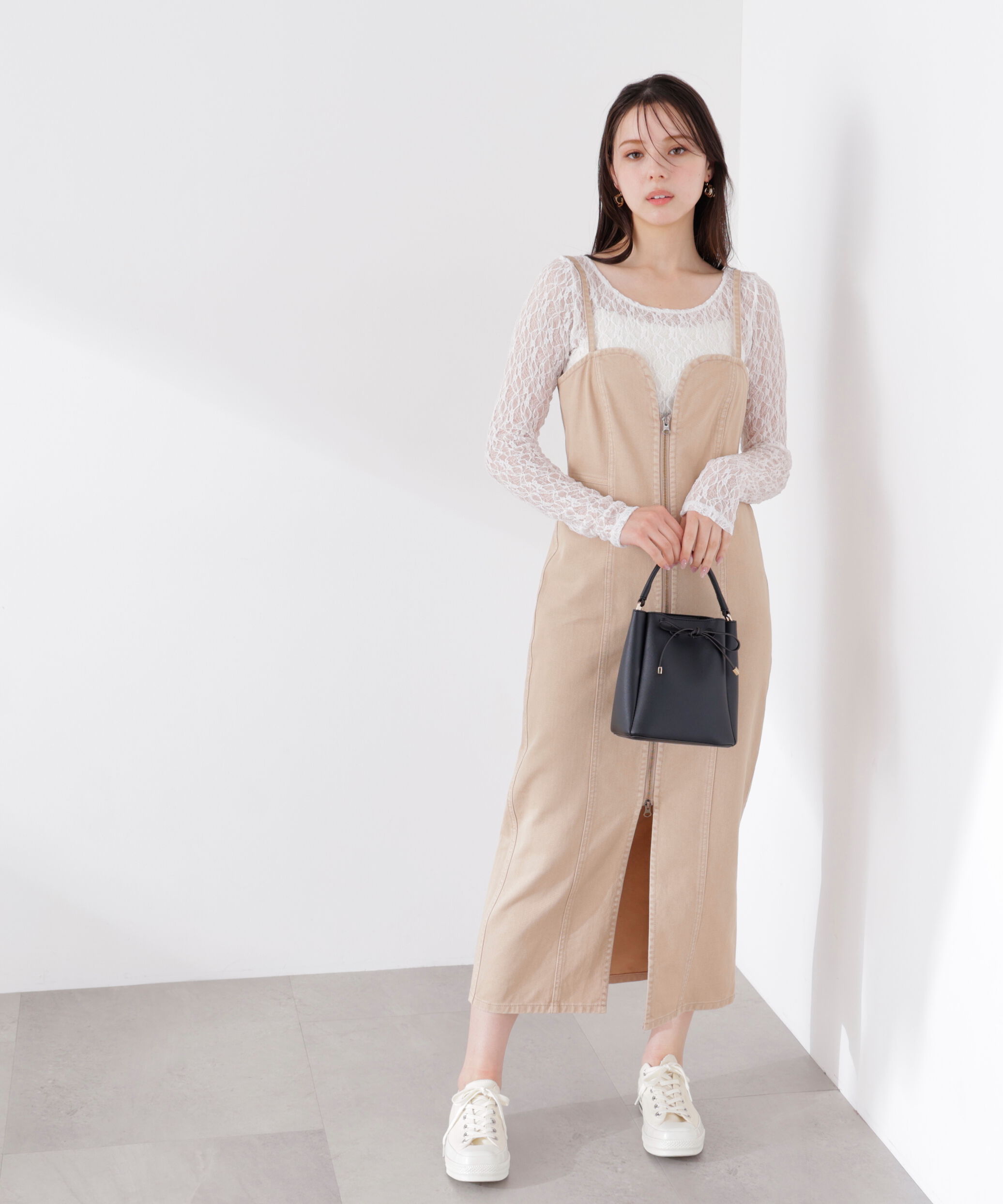 PROPORTION BODY DRESSING「〈a/mie〉デニムジャンスカ　26SS」|ワンピース|