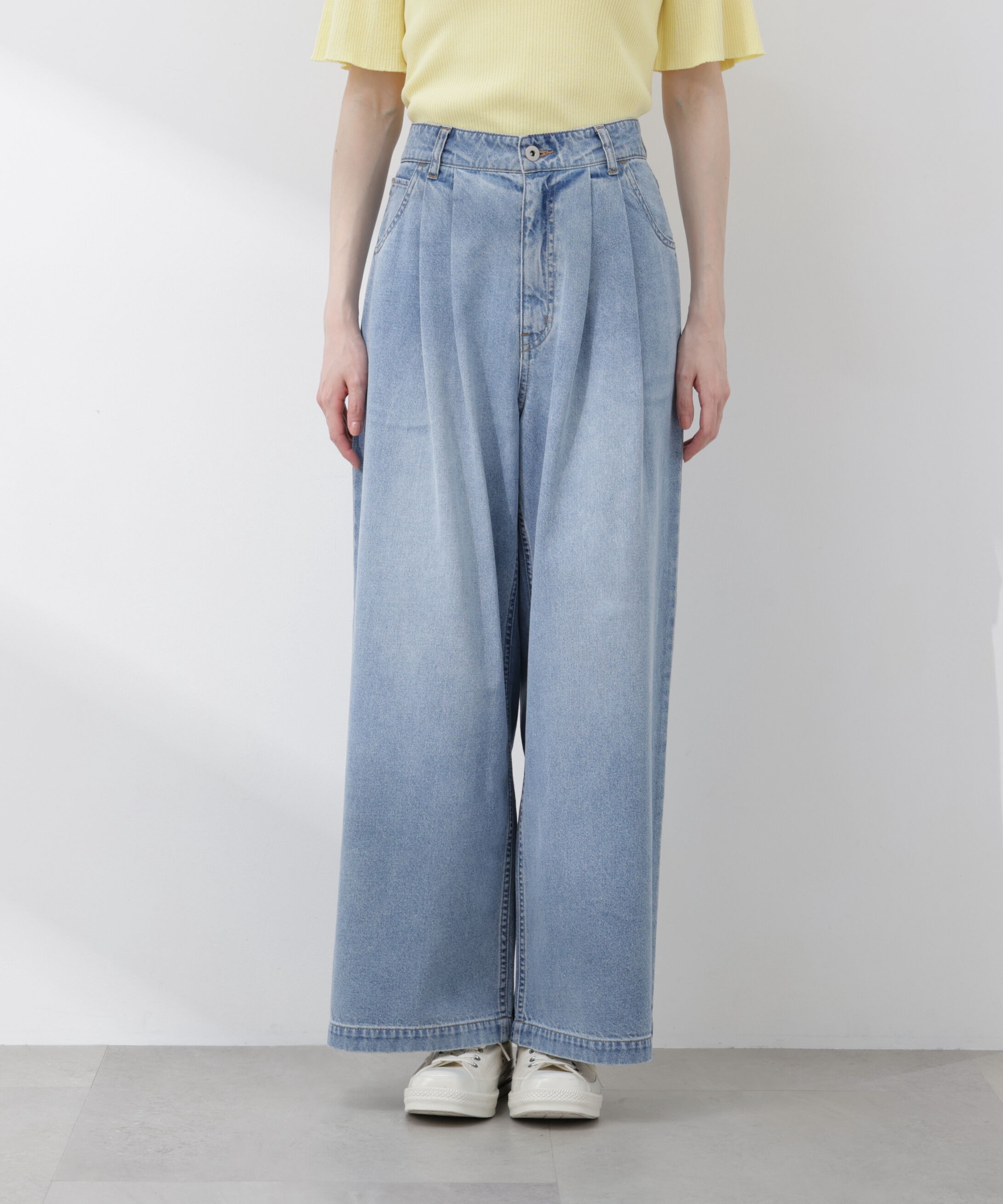 PROPORTION BODY DRESSING「〈a/mie〉ハイウエストタックバギーパンツ 26SS」|その他|