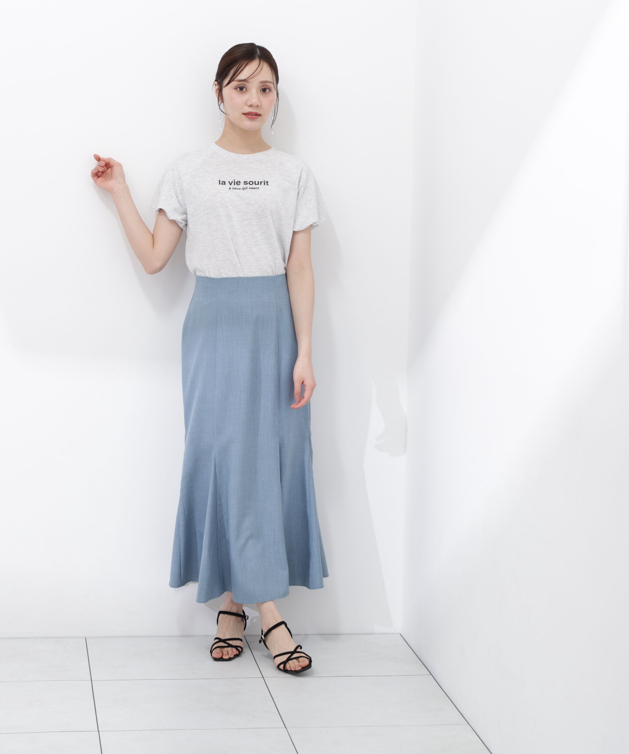 PROPORTION BODY DRESSING「パフスリーブロゴTシャツ 26SS」|Tシャツ・カットソー|