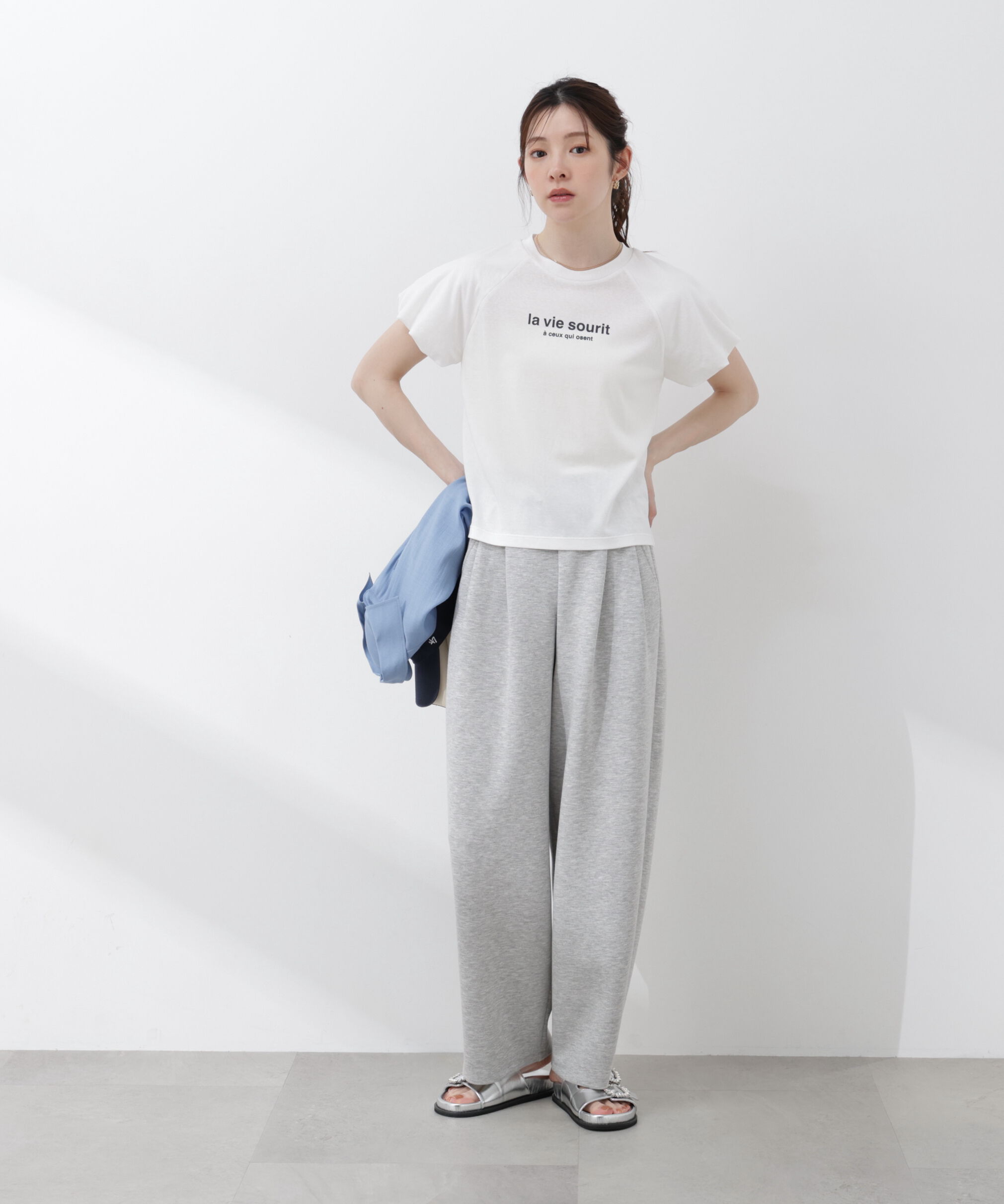 PROPORTION BODY DRESSING「パフスリーブロゴTシャツ 26SS」|Tシャツ・カットソー|