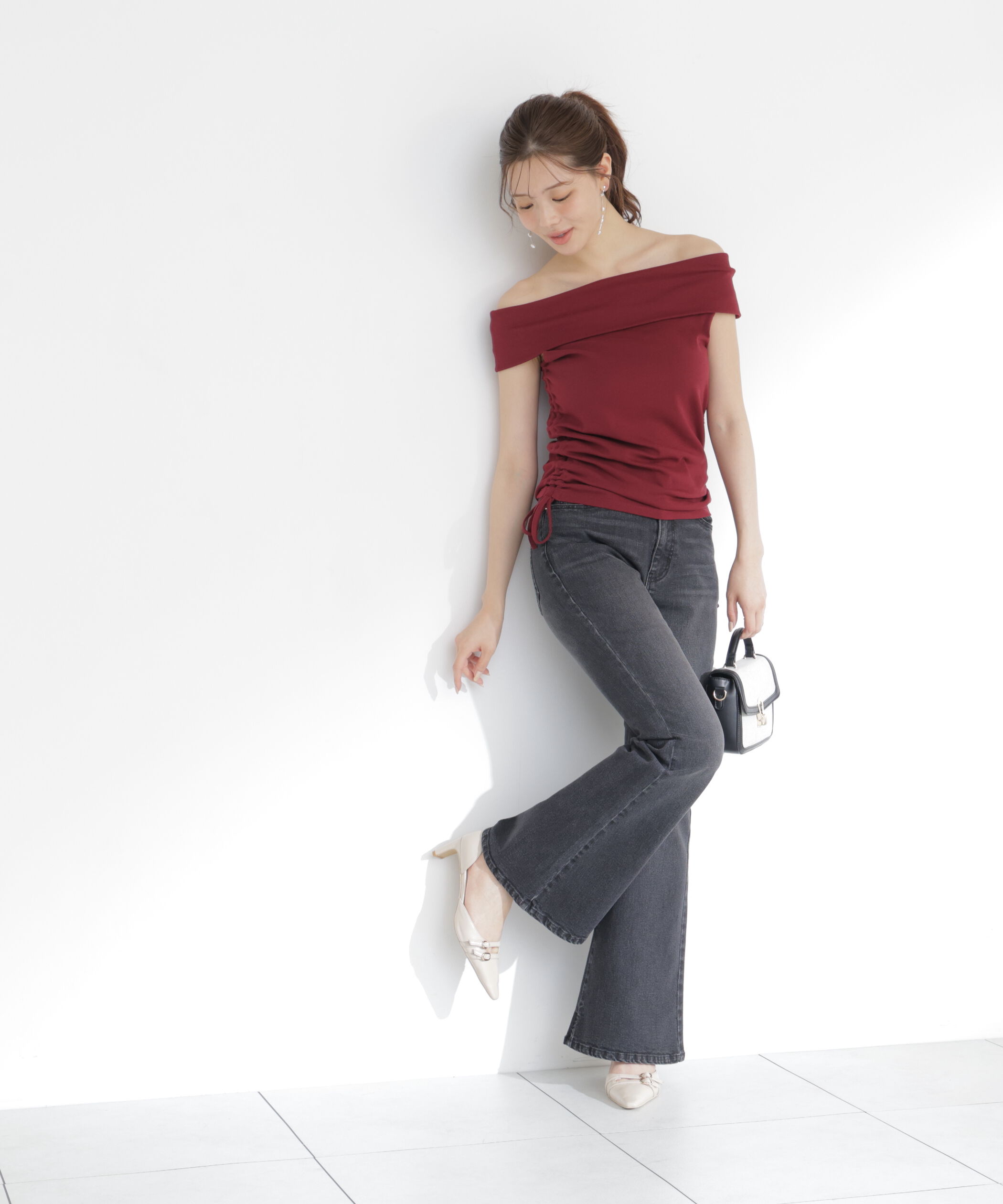  「＜a/mie＞フレアーデニムパンツ 26AW」|その他|