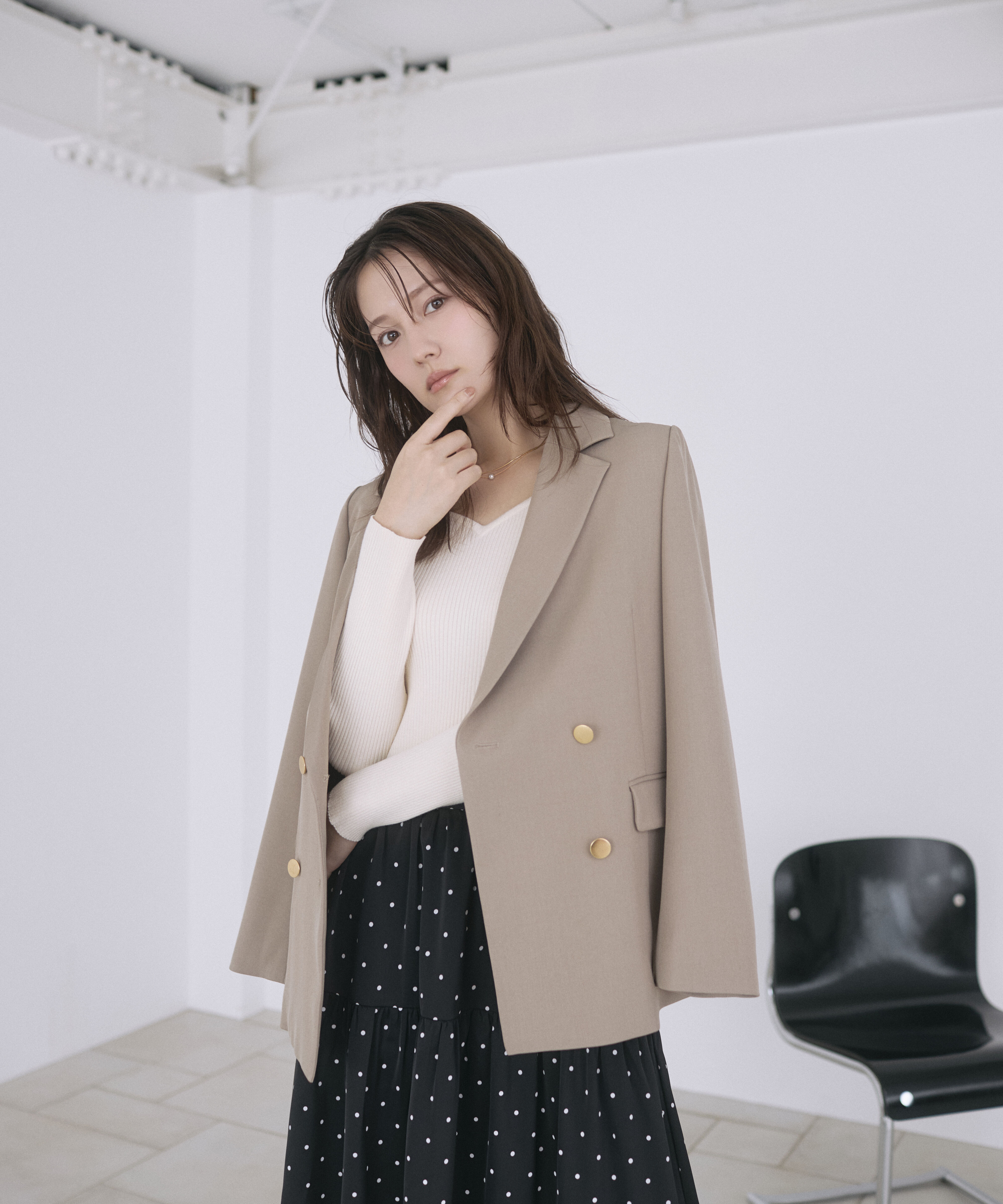 PROPORTION BODY DRESSING「Ｗブレストジャケット 26AW」|その他|ベージュ