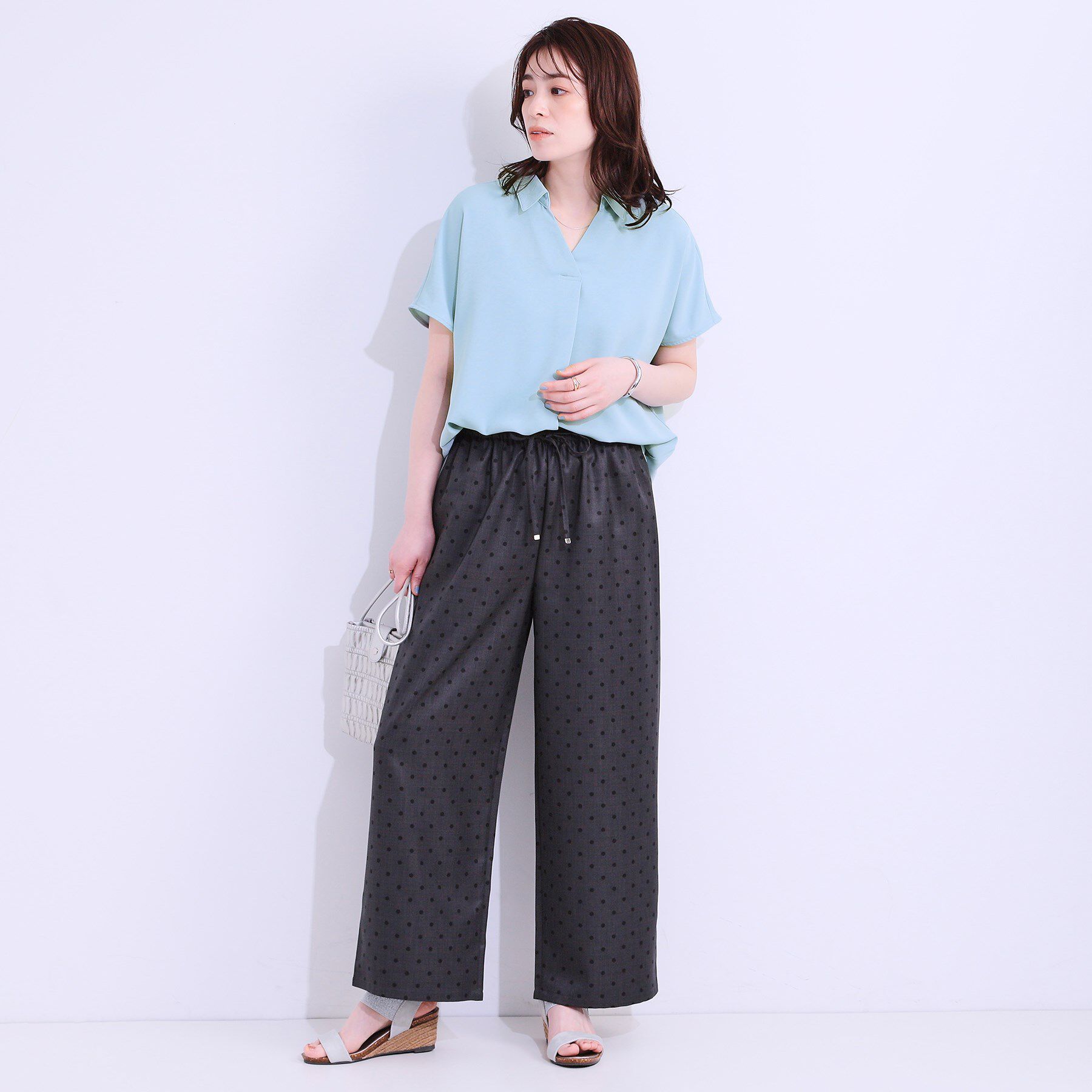 SHOO･LA･RUE「【洗える/S-LL/プチプラ】さらっとすっきりきれい見え スキッパーブラウス」|シャツ・ブラウス|