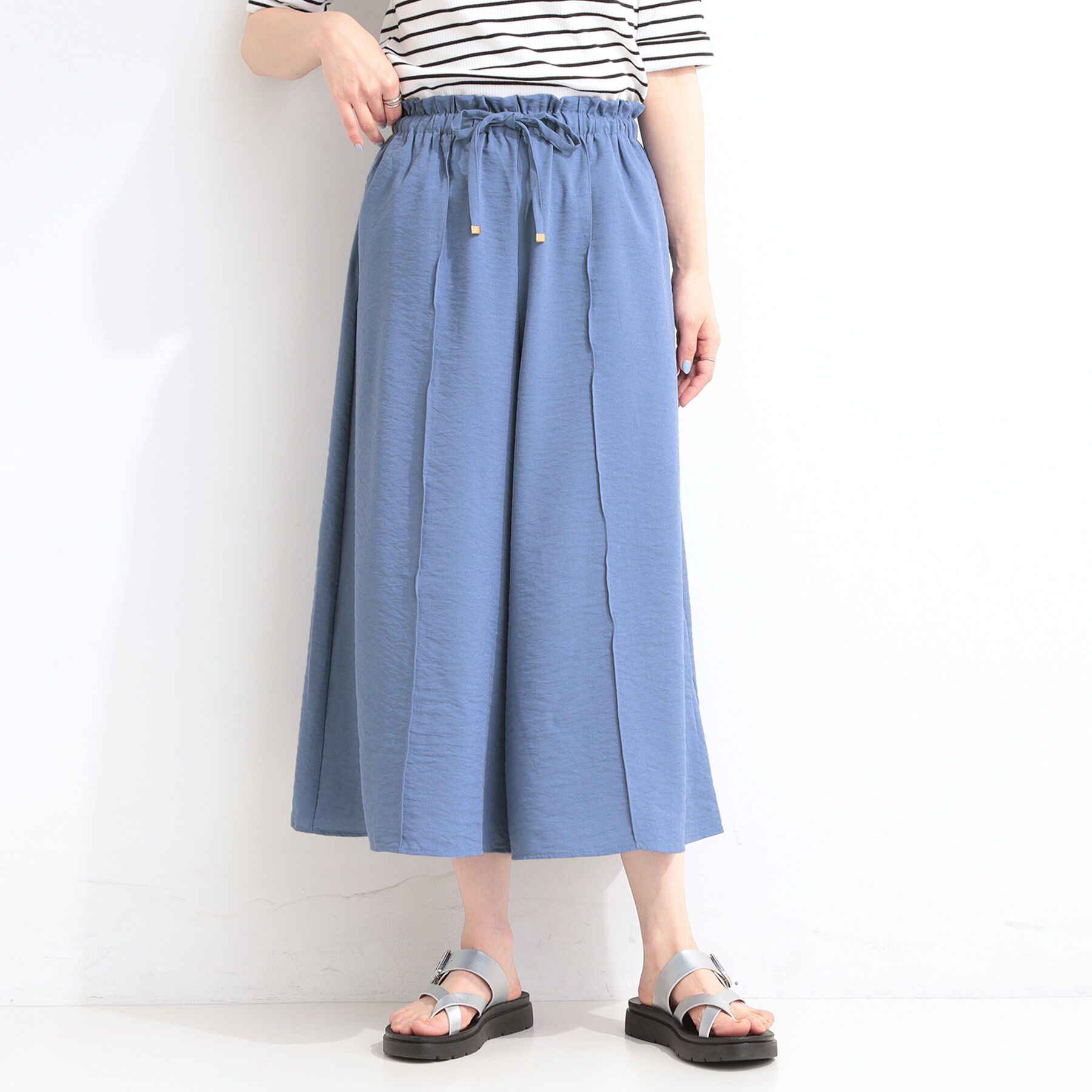 SHOO･LA･RUE「【S-LL/ひんやり】さらっとタッチできれい見え ピンタックスカーチョ」|その他|