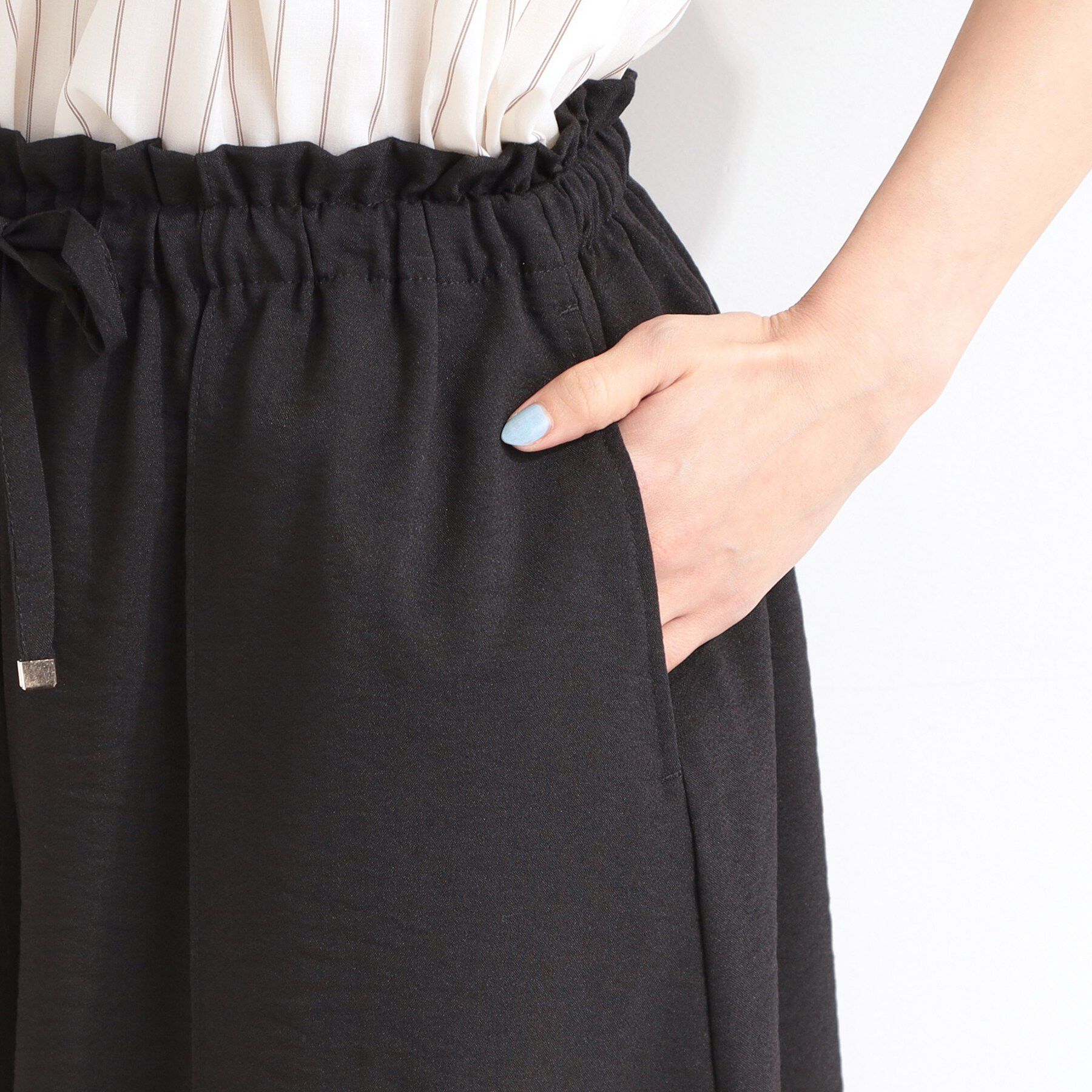 SHOO･LA･RUE「【S-LL/ひんやり】さらっとタッチできれい見え ピンタックスカーチョ」|その他|