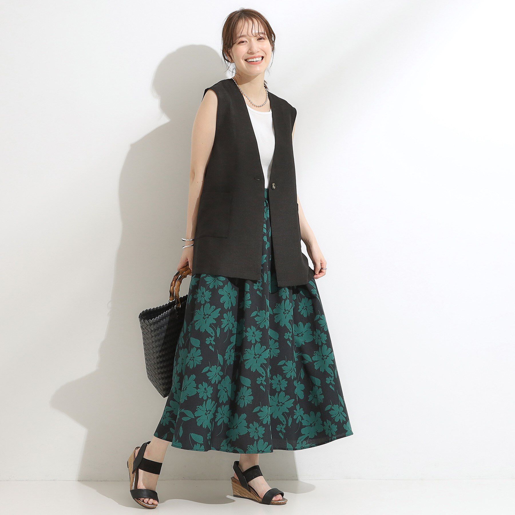 SHOO･LA･RUE「【高レビュー/着丈選べる】華やかさをプラスする アソートロングスカート」|スカート|