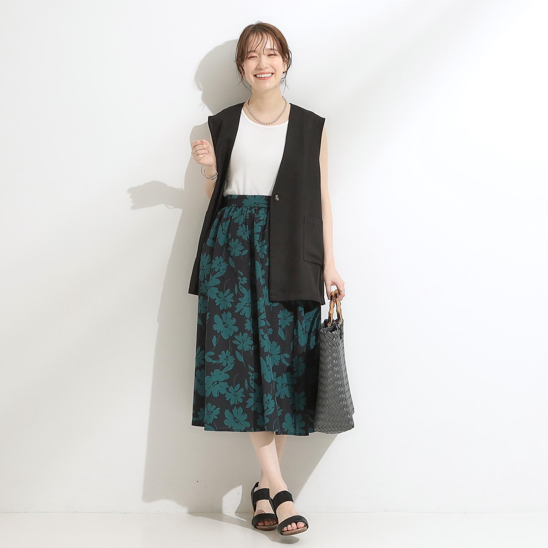 SHOO･LA･RUE「【高レビュー/着丈選べる】華やかさをプラスする アソートロングスカート」|スカート|