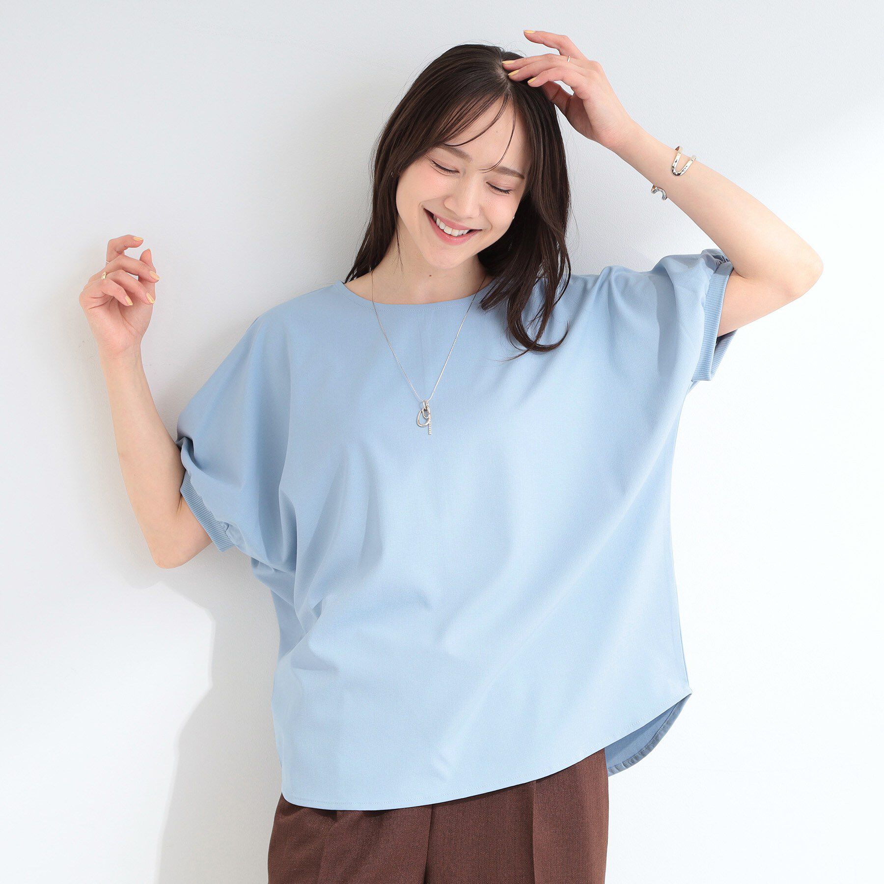 SHOO･LA･RUE「【洗濯後しわになりにくい】インせず着られる さらっとタッチのドルマンブラウス」|シャツ・ブラウス|