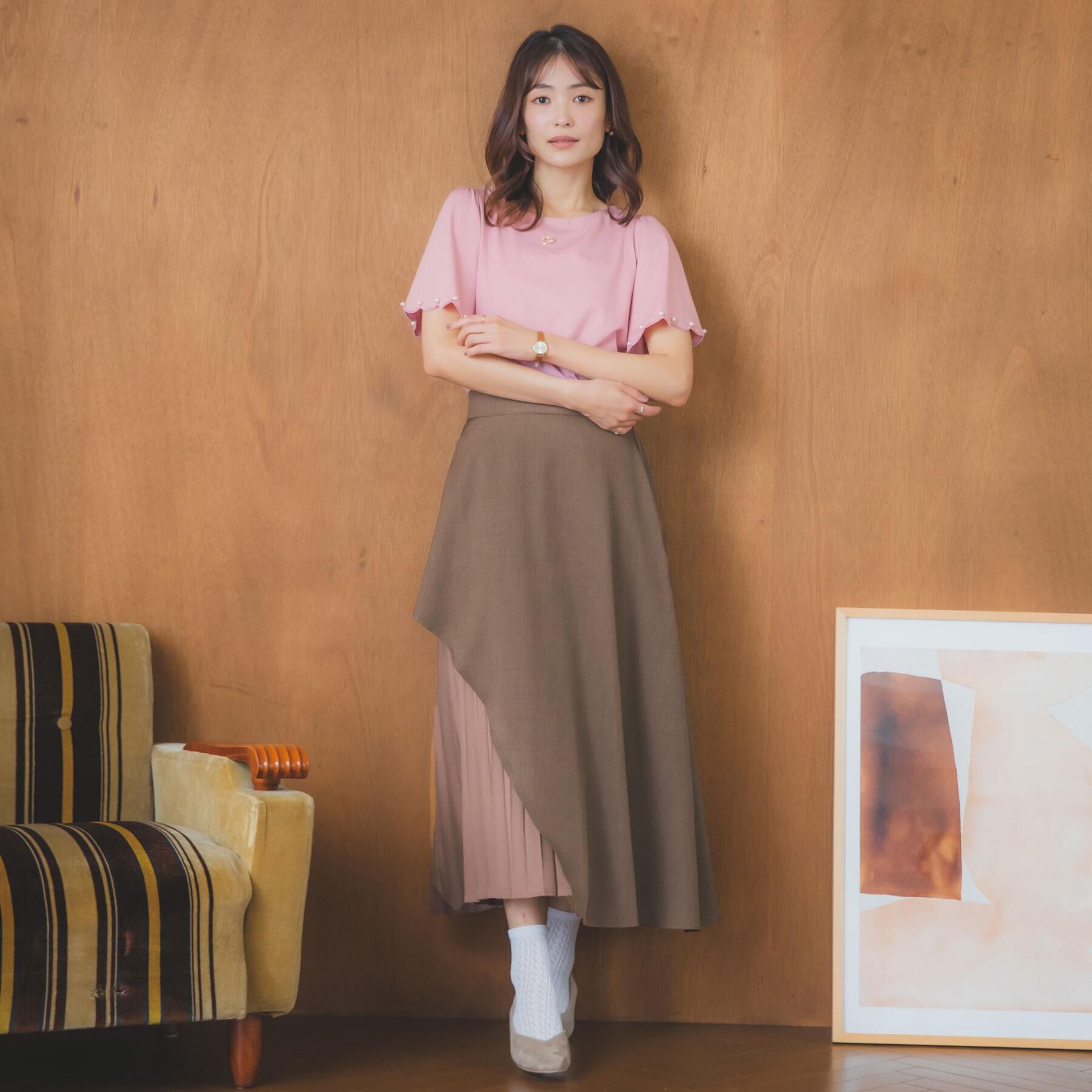 ITS&rsquo;DEMO「【冷感】袖スカラップカットプルオーバー」|Tシャツ・カットソー|