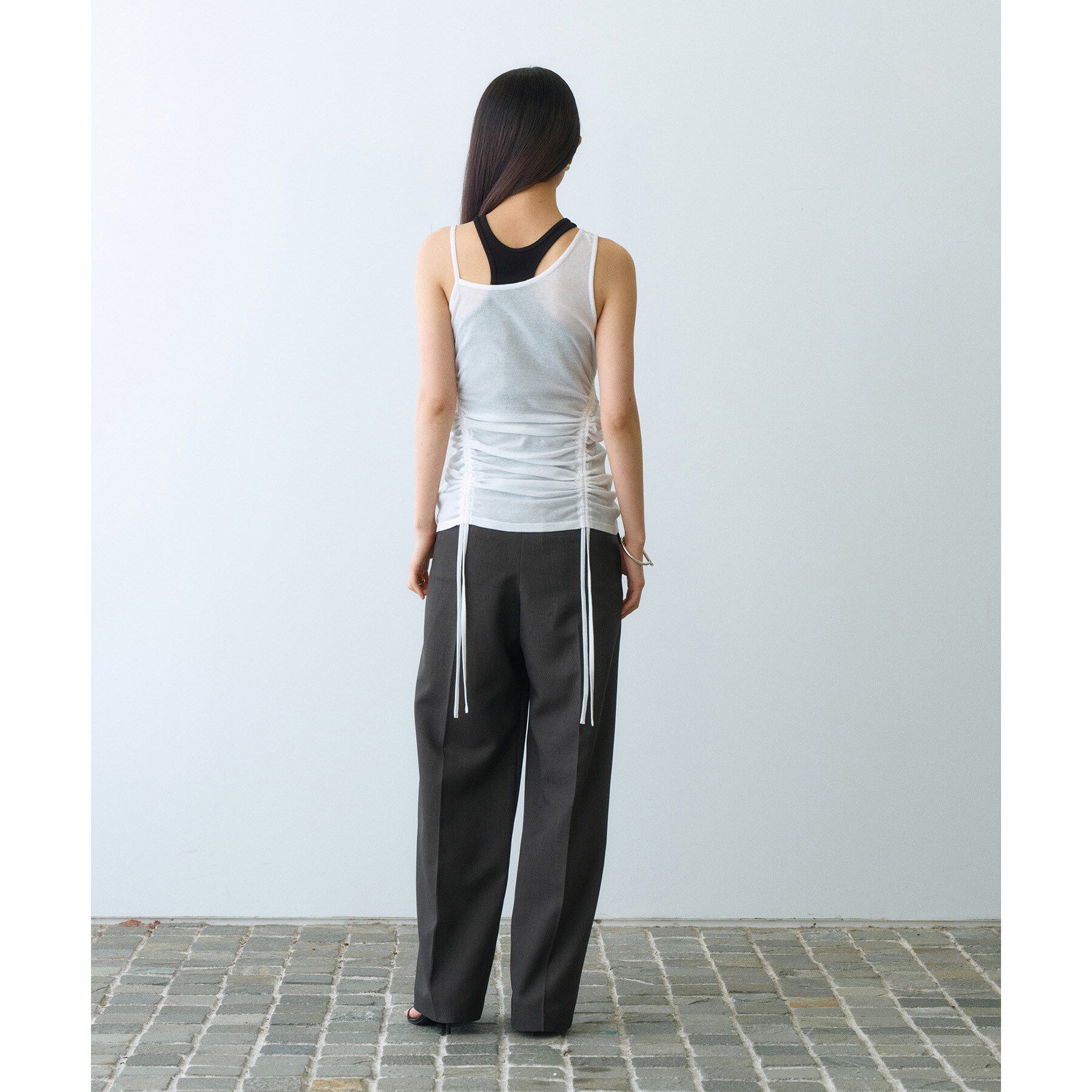 CODE A「asymmetry gather tank」|キャミソール|