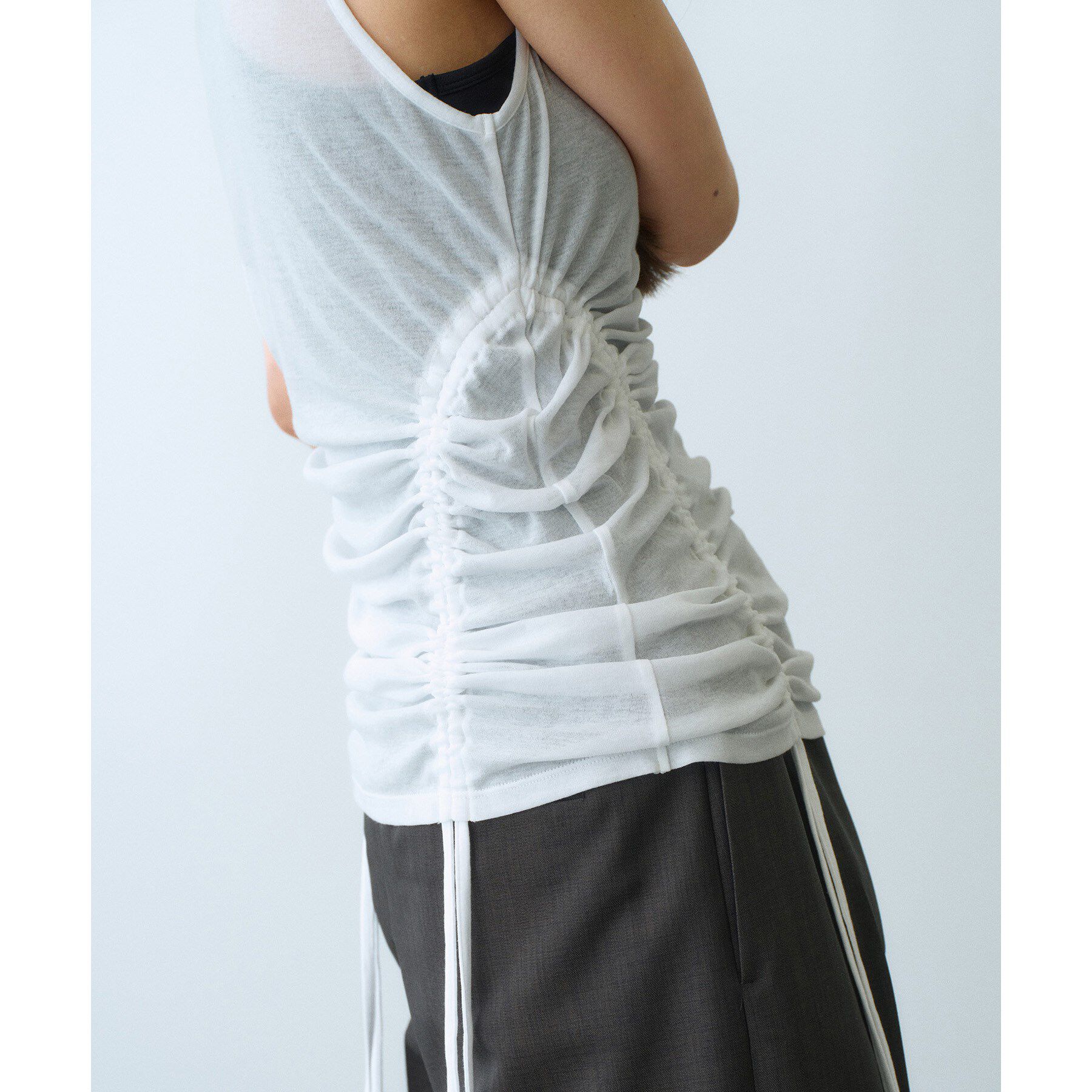CODE A「asymmetry gather tank」|キャミソール|