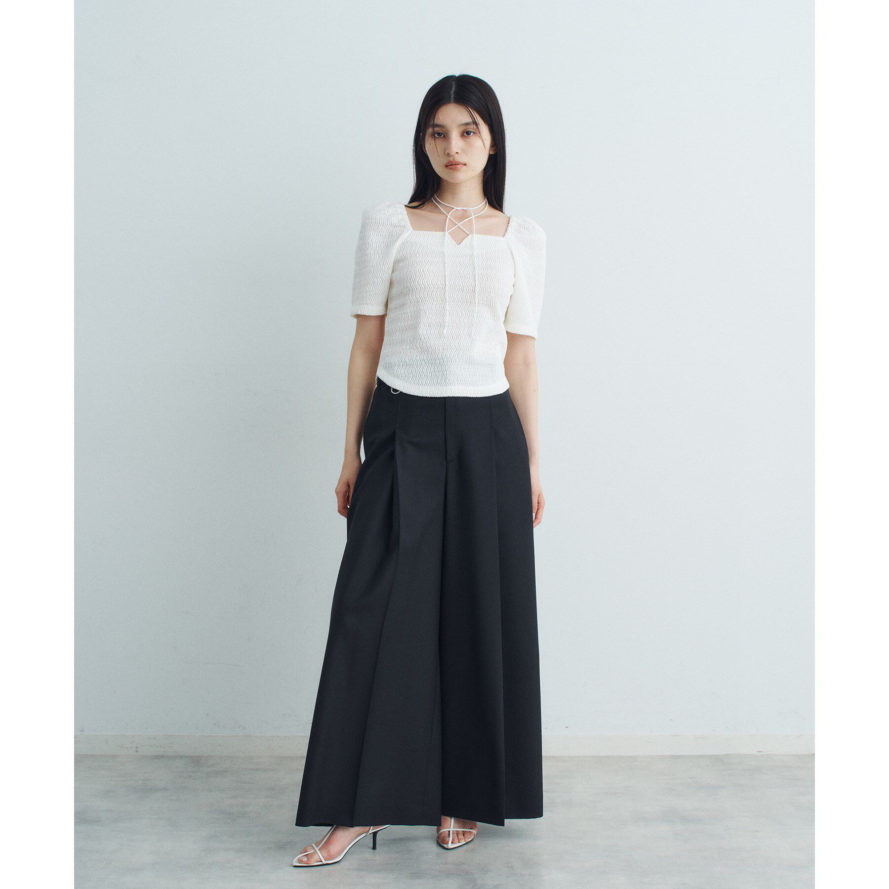 CODE A「gather puff jersey tops」|Tシャツ・カットソー|