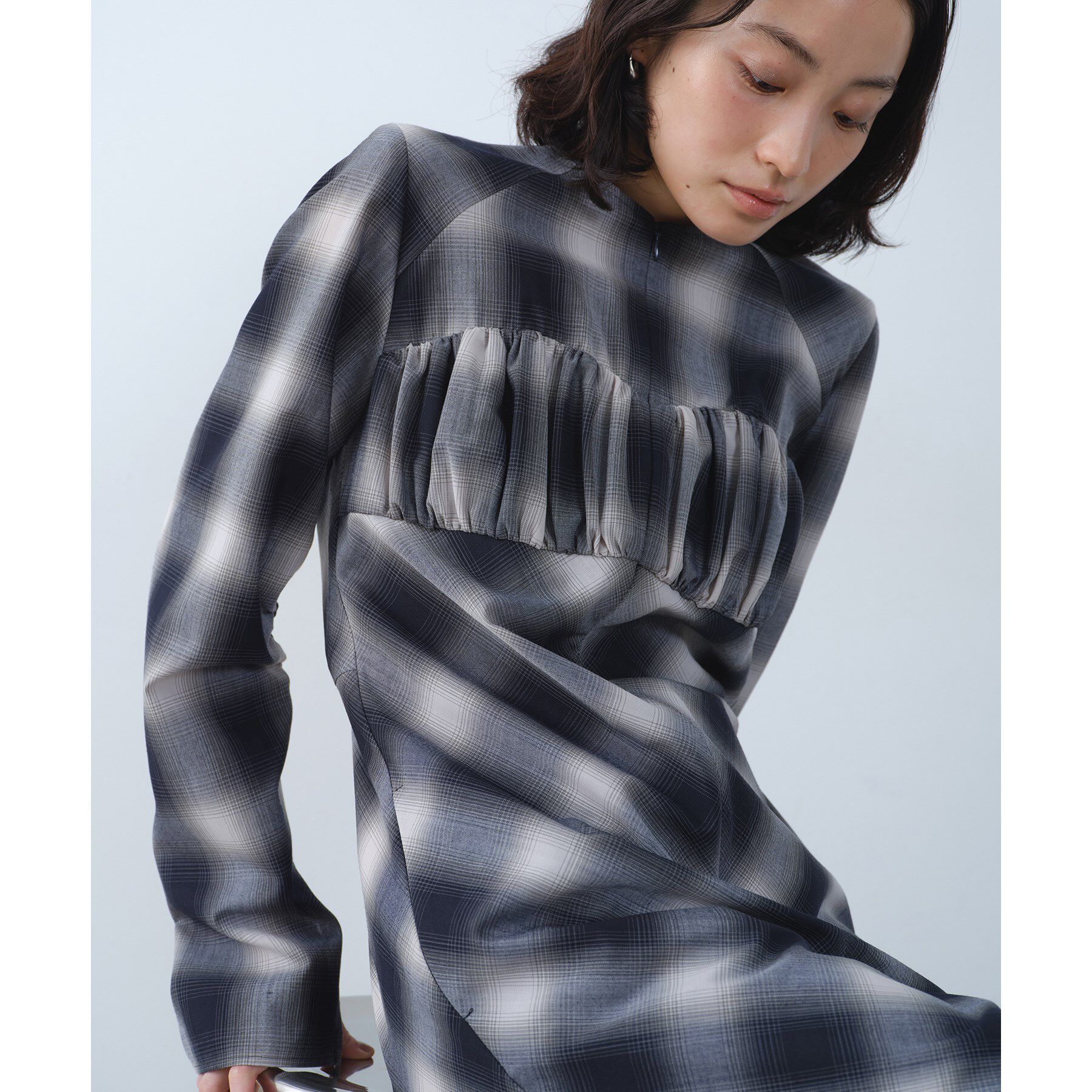 CODE A「shadow check femi dress」|ワンピース|