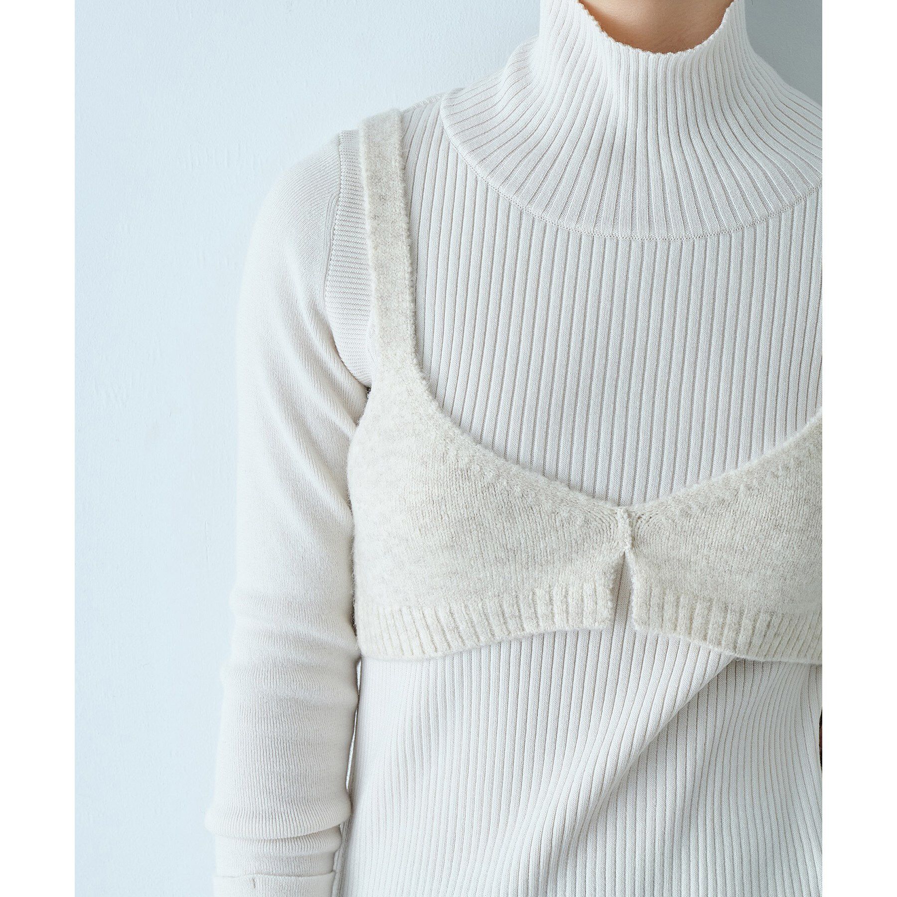 CODE A「M cloudy bra tops」|ニット・セーター|オフホワイト(003