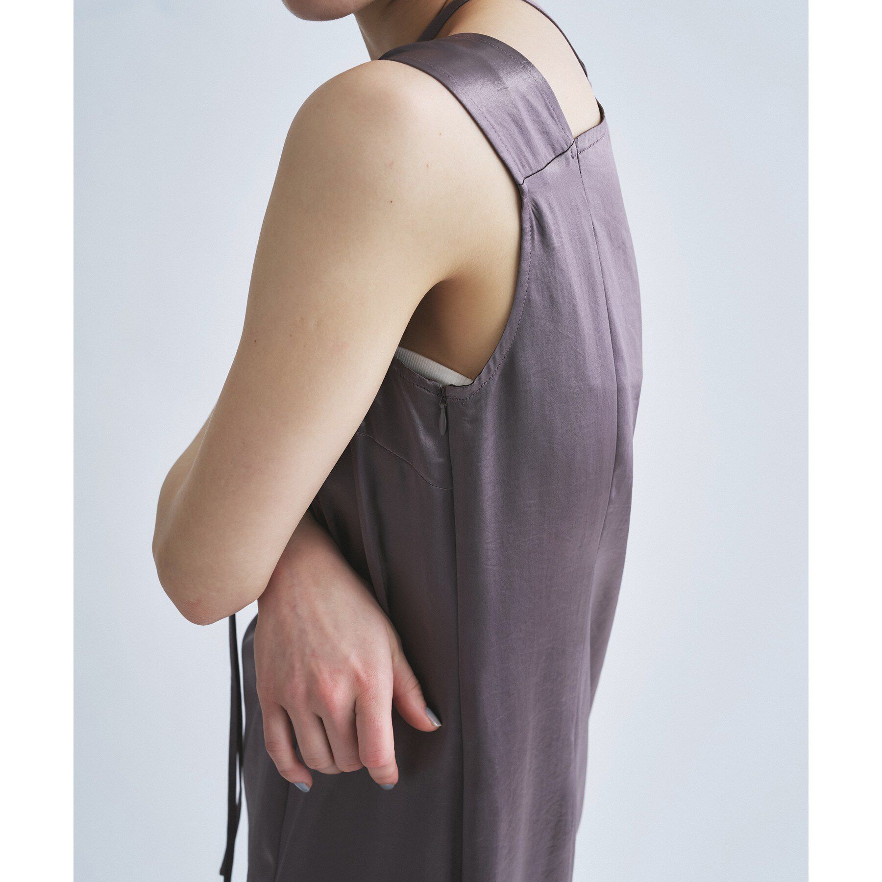 CODE A「satin neck slit dress」|ワンピース|