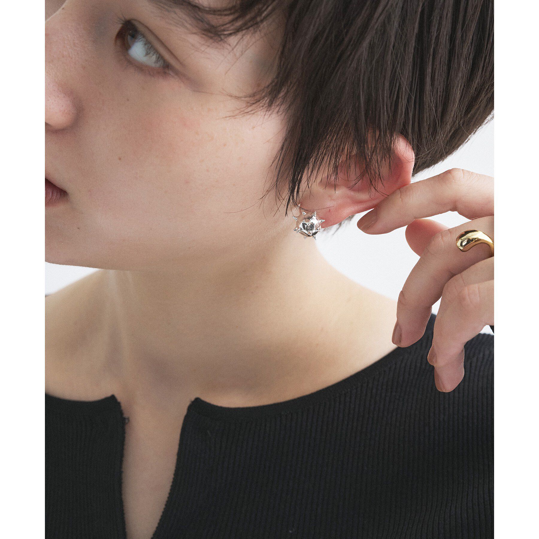 CODE A「soierie｜Raw edge pierce」|ピアス|