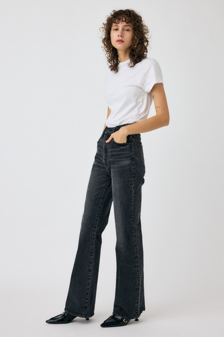 MOUSSY「MVS BLACK FLARE」|デニム|