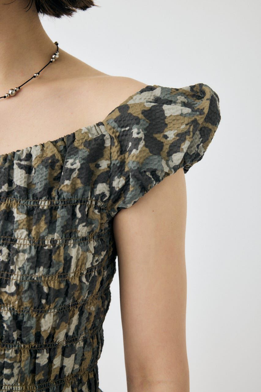 MOUSSY「OPEN NECK GATHER ブラウス」|シャツ・ブラウス|
