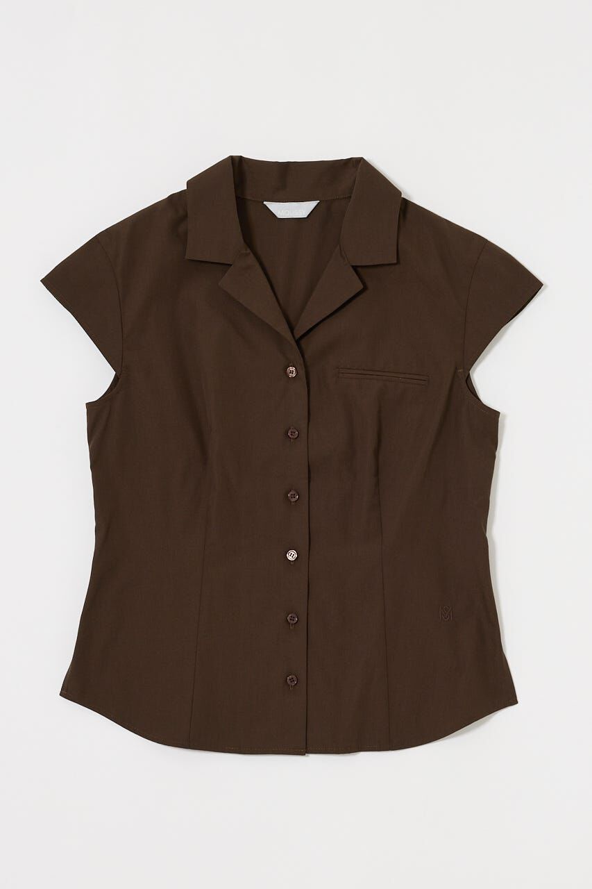 MOUSSY「MICRO SLEEVE SHIRT ブラウス」|シャツ・ブラウス|D/BRN3