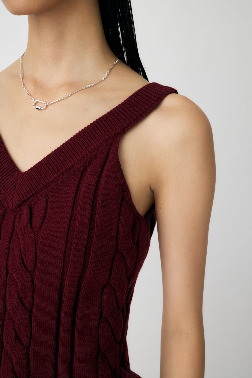 MOUSSY「CABLE KNIT キャミソール」|キャミソール|