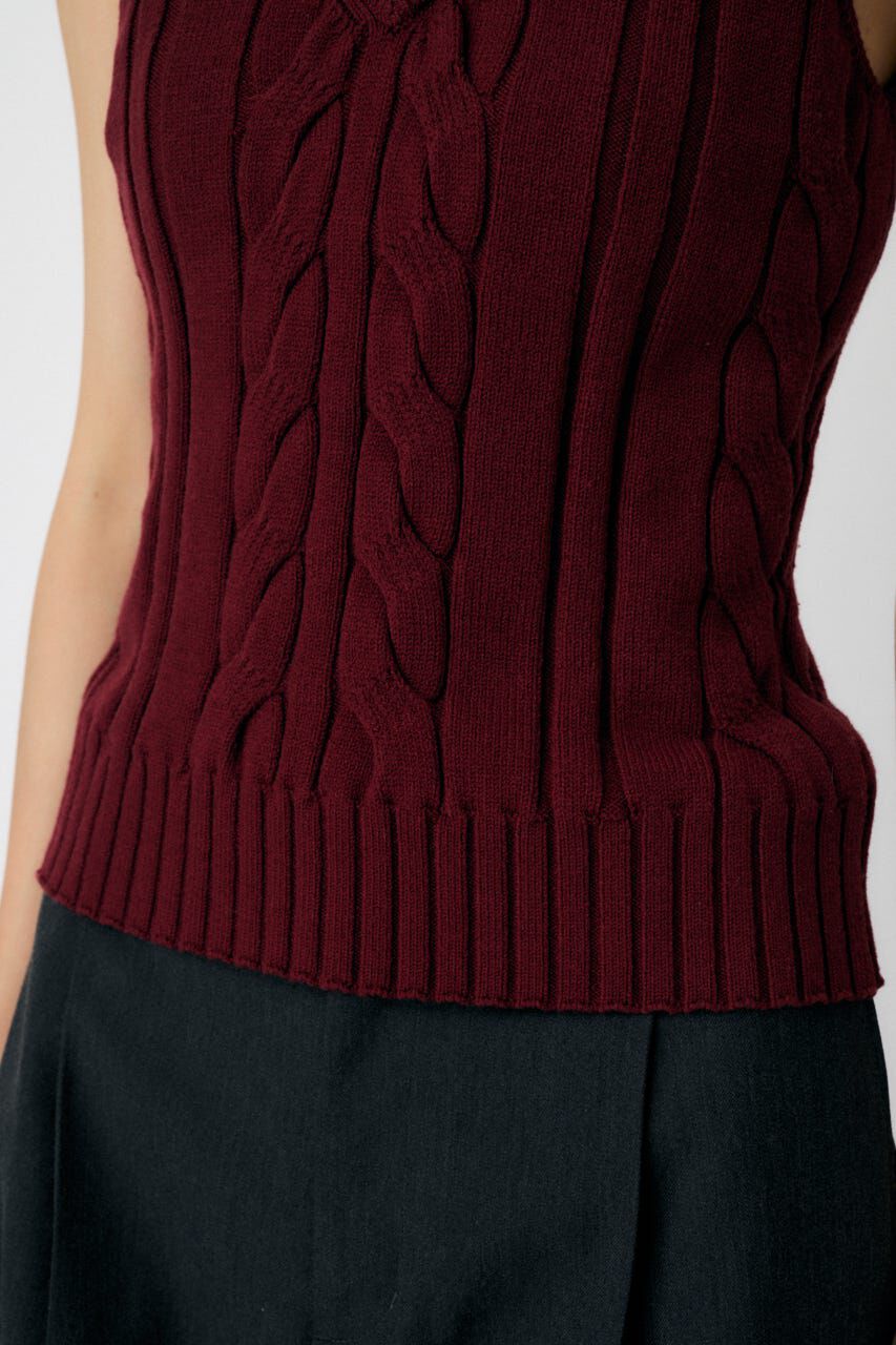 MOUSSY「CABLE KNIT キャミソール」|キャミソール|