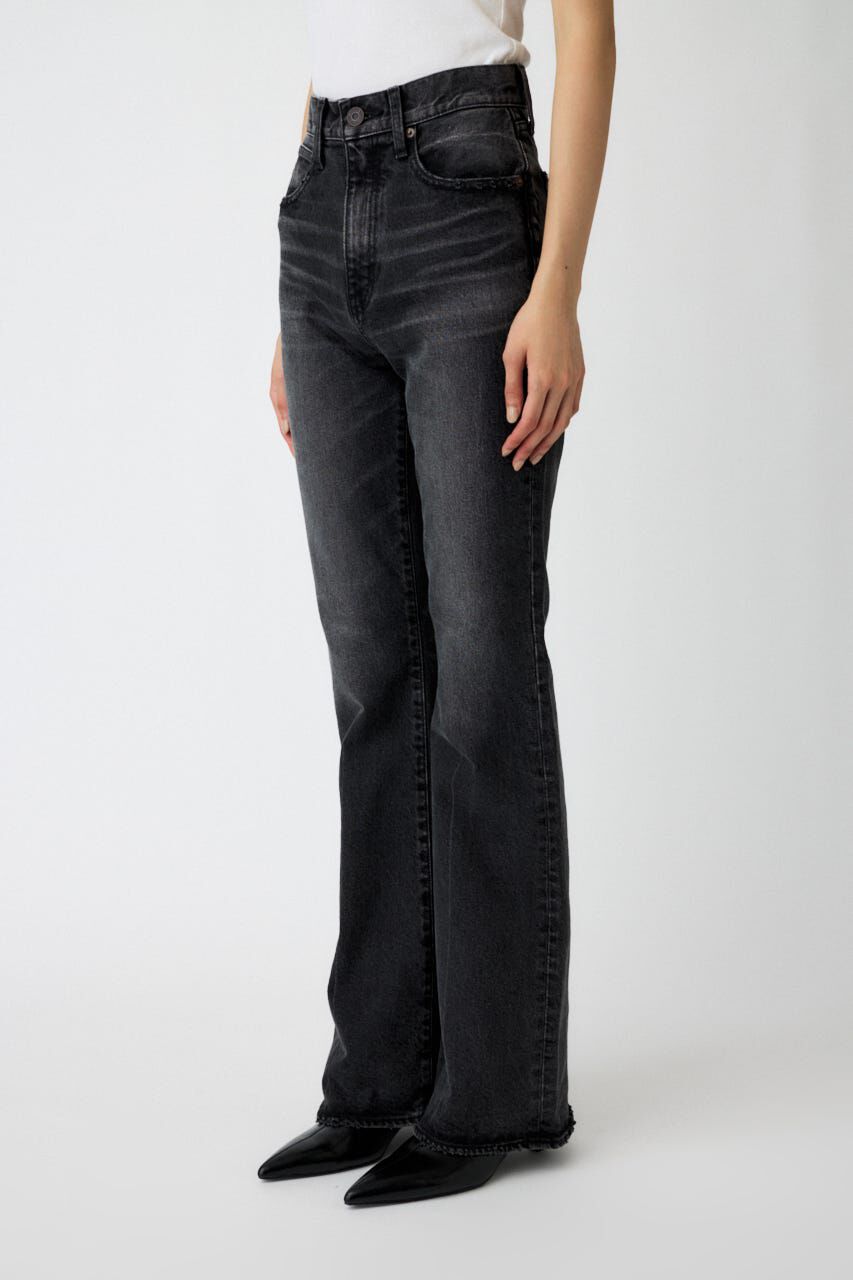 MOUSSY「MVS BLACK FLARE」|デニム|